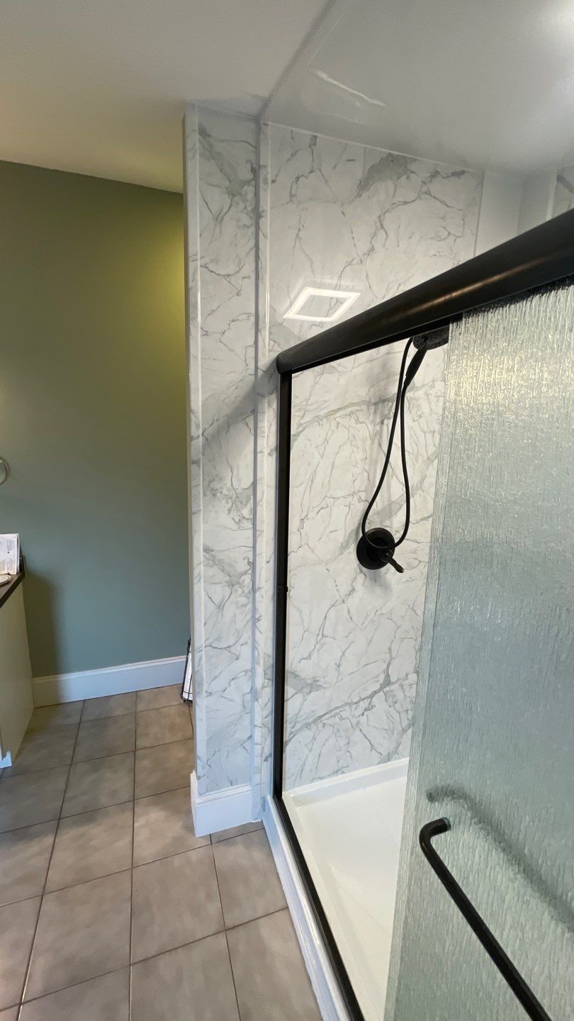 Tub to Walk-In Shower Installation in Westfield, MA  by Yankee Home Improvement