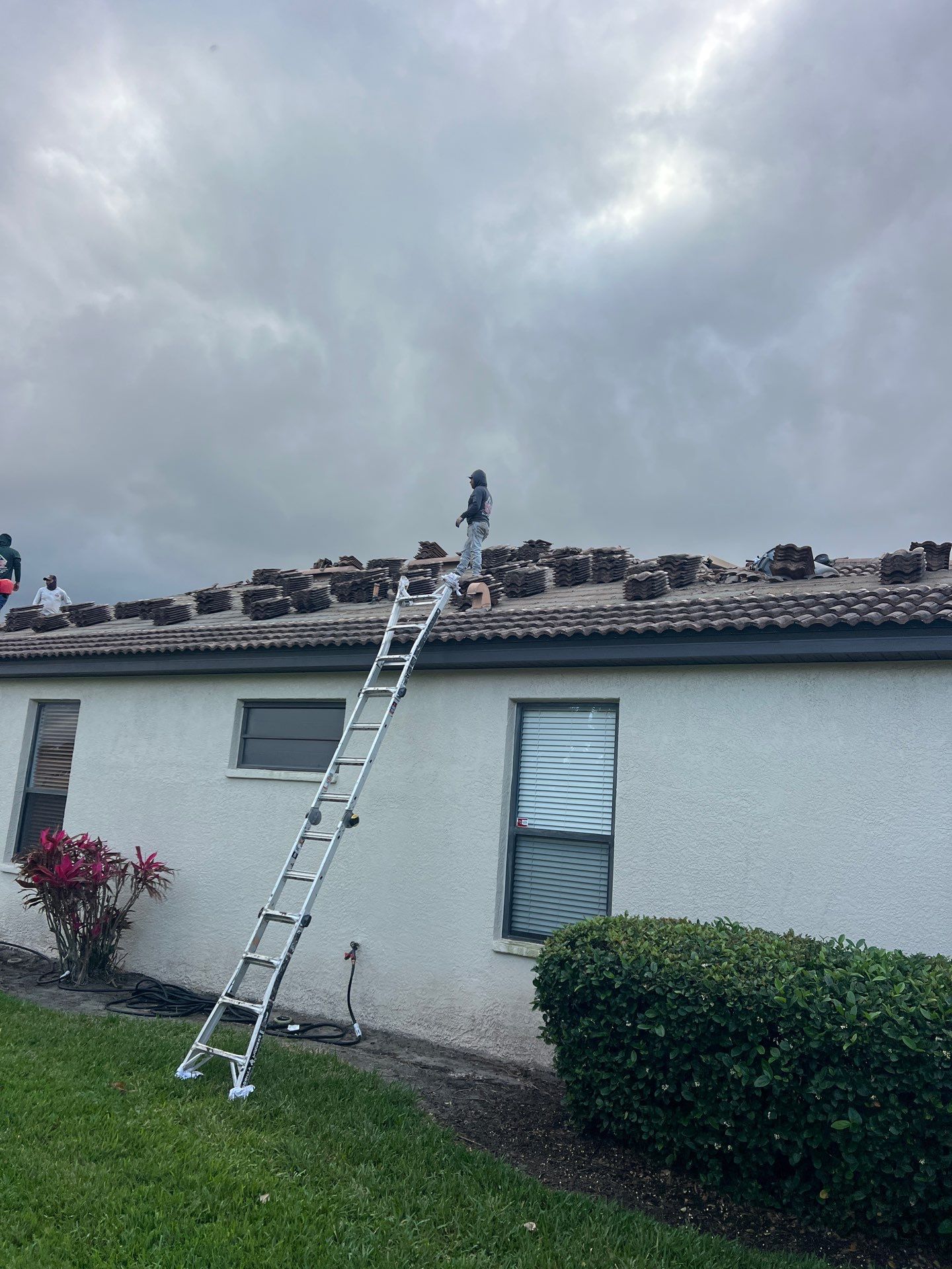 In Progress - Residential Tile Roofing Installation at Lakeridge Falls using tiles from Eagle Roofing Products! by Gopher Roofing