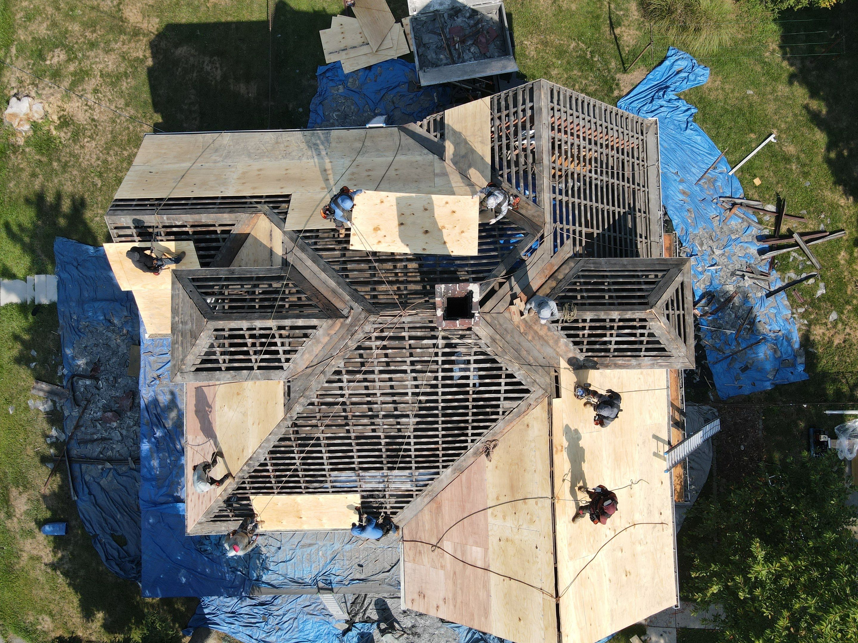 Slate Roof Removal  by Teflon Roofing