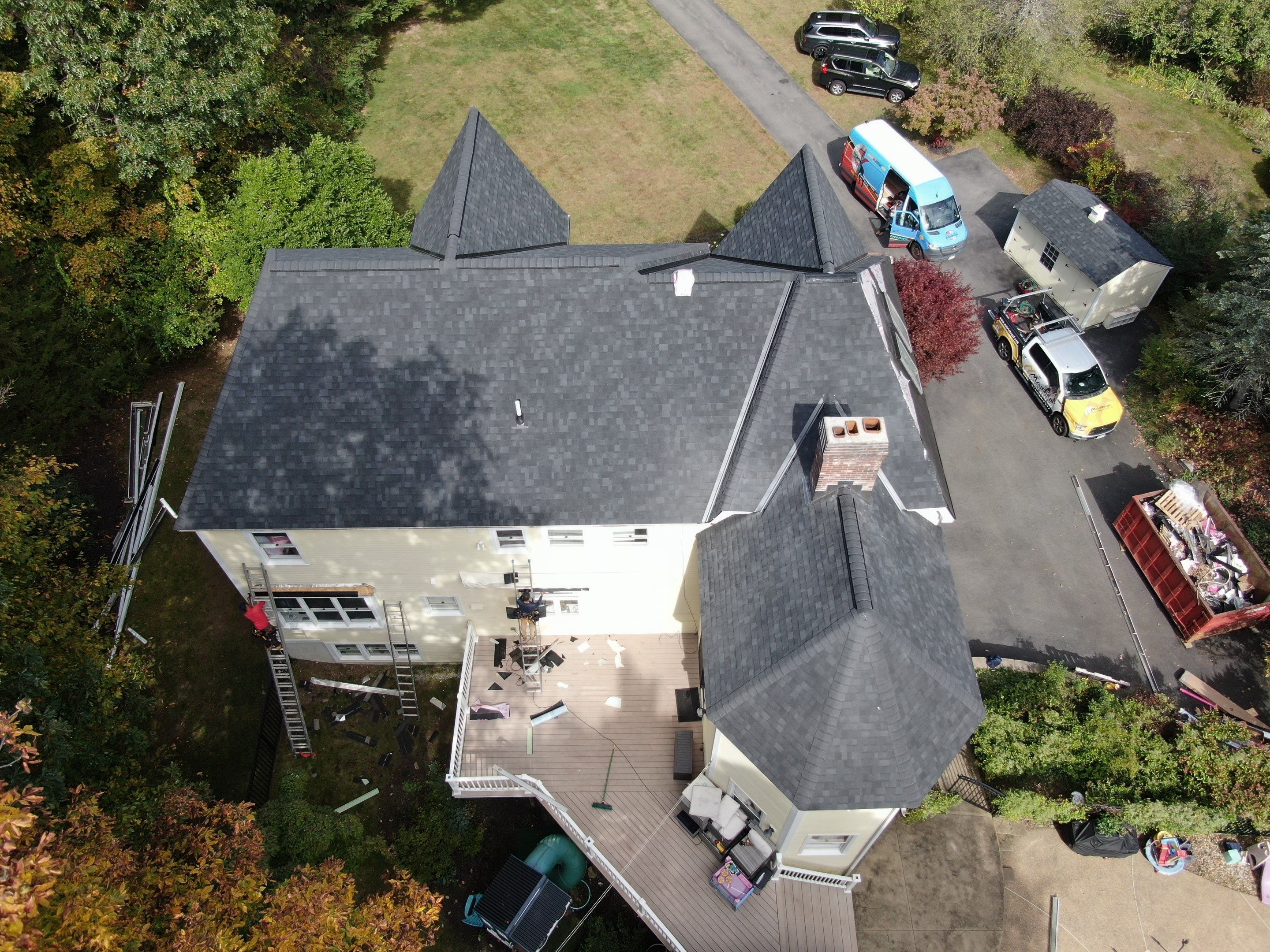 New Roof, Skylights, and Metal Accent Roof Installation in Groton by Mighty Dog Roofing of Greater Middlesex County