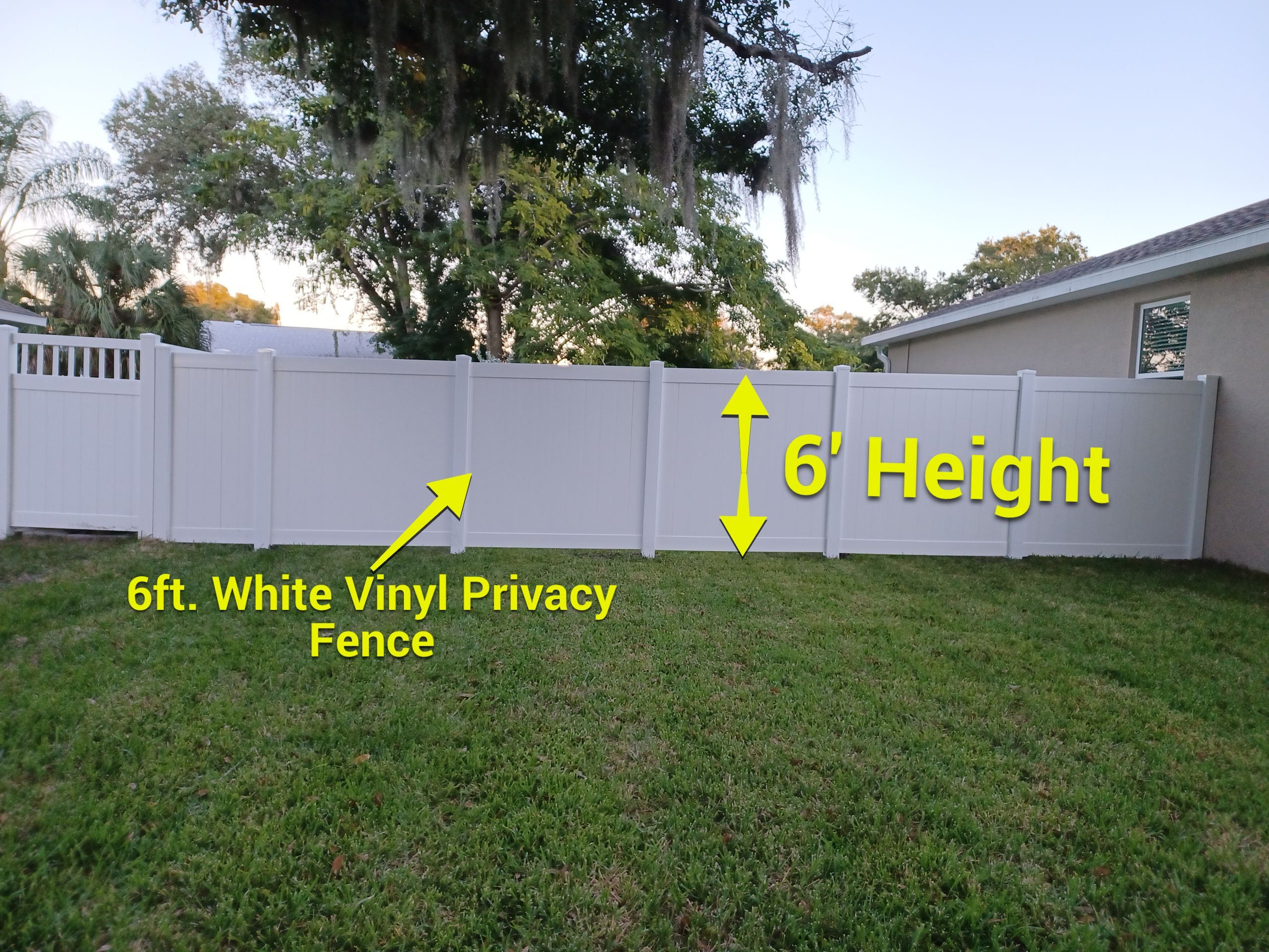 Bradenton FL 6 ft. Tall White Vinyl Privacy Fence by Asap fence and gates, LLC