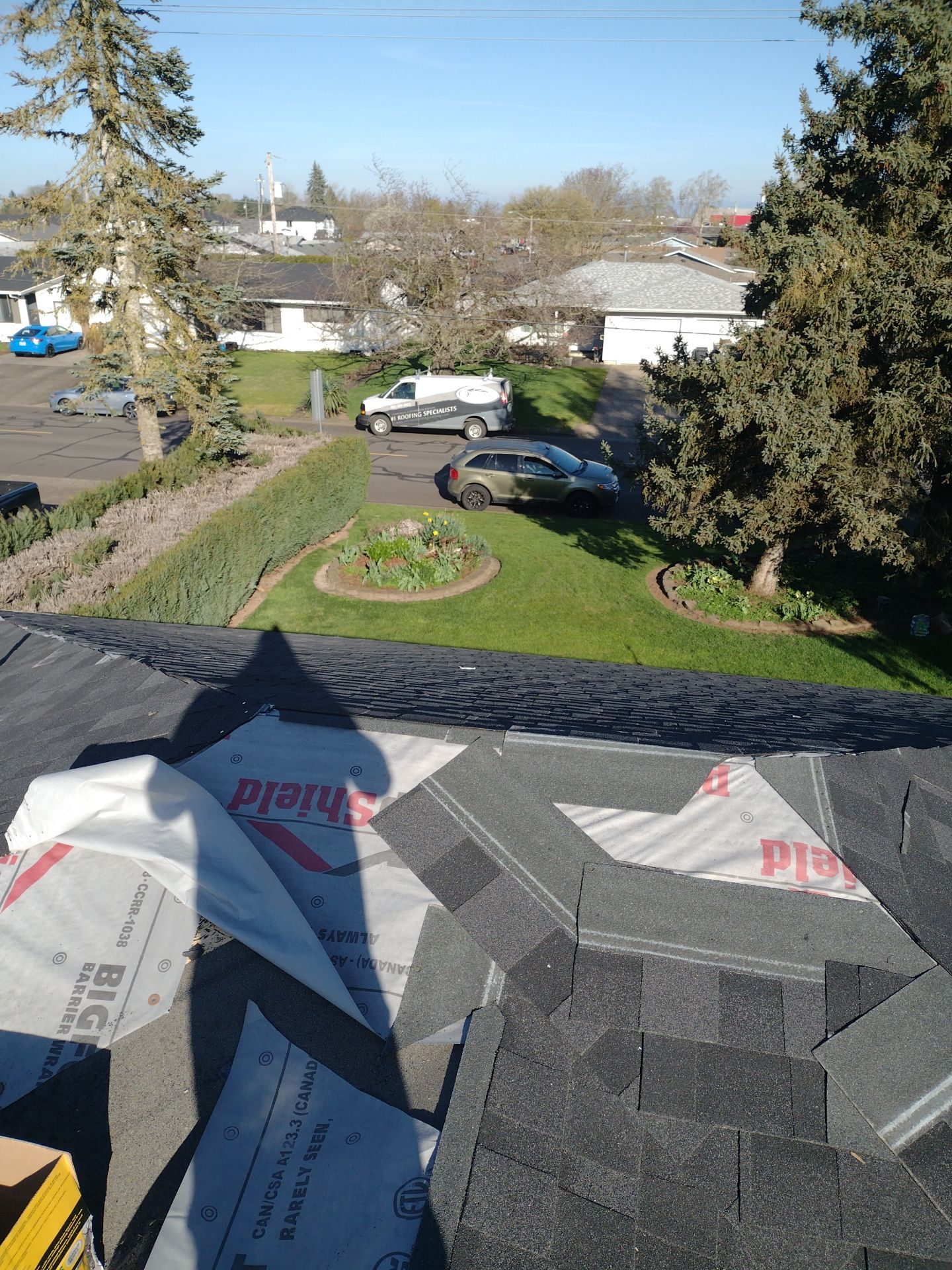 Residential Roofing Installation using IKO Dynasty (Color: Granite Black) by Orezona Building & Roofing Company, Inc.