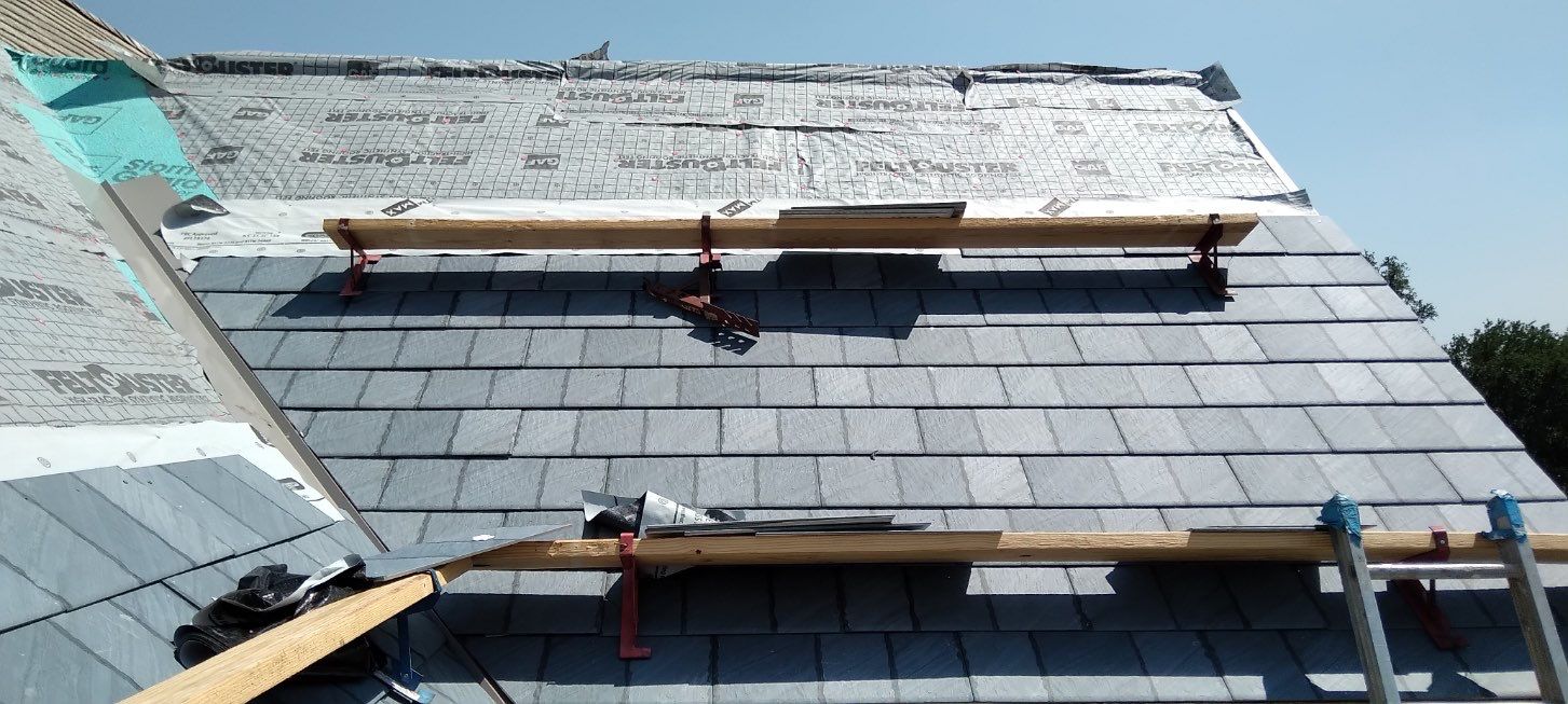 Residential Roofing Installation using Dal-TIle Perennial Slate by Roof Experts