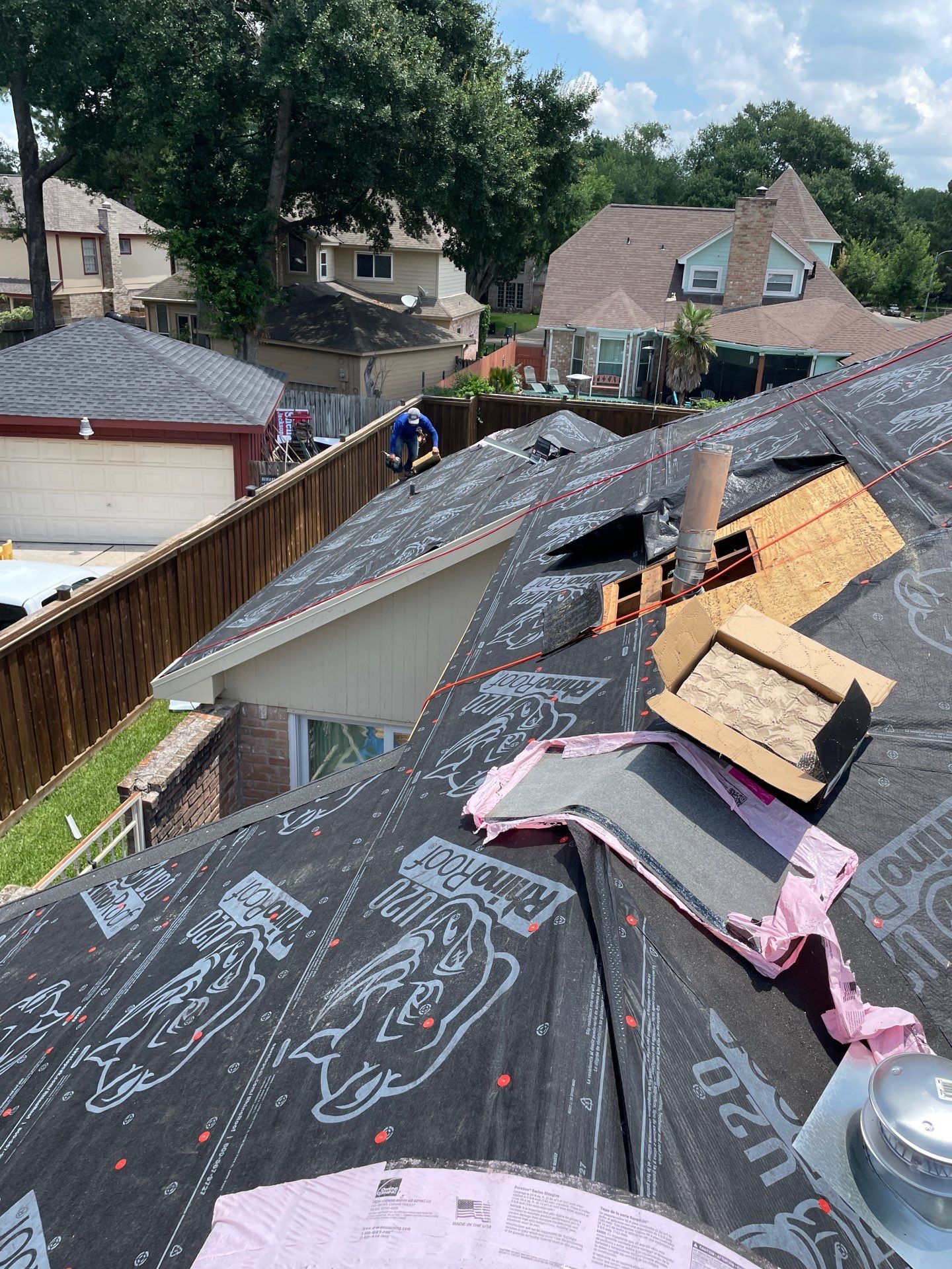 Residential Roofing Installation using Owen's Corning Duration (Lifetime) Shingles by Roof Repair Company