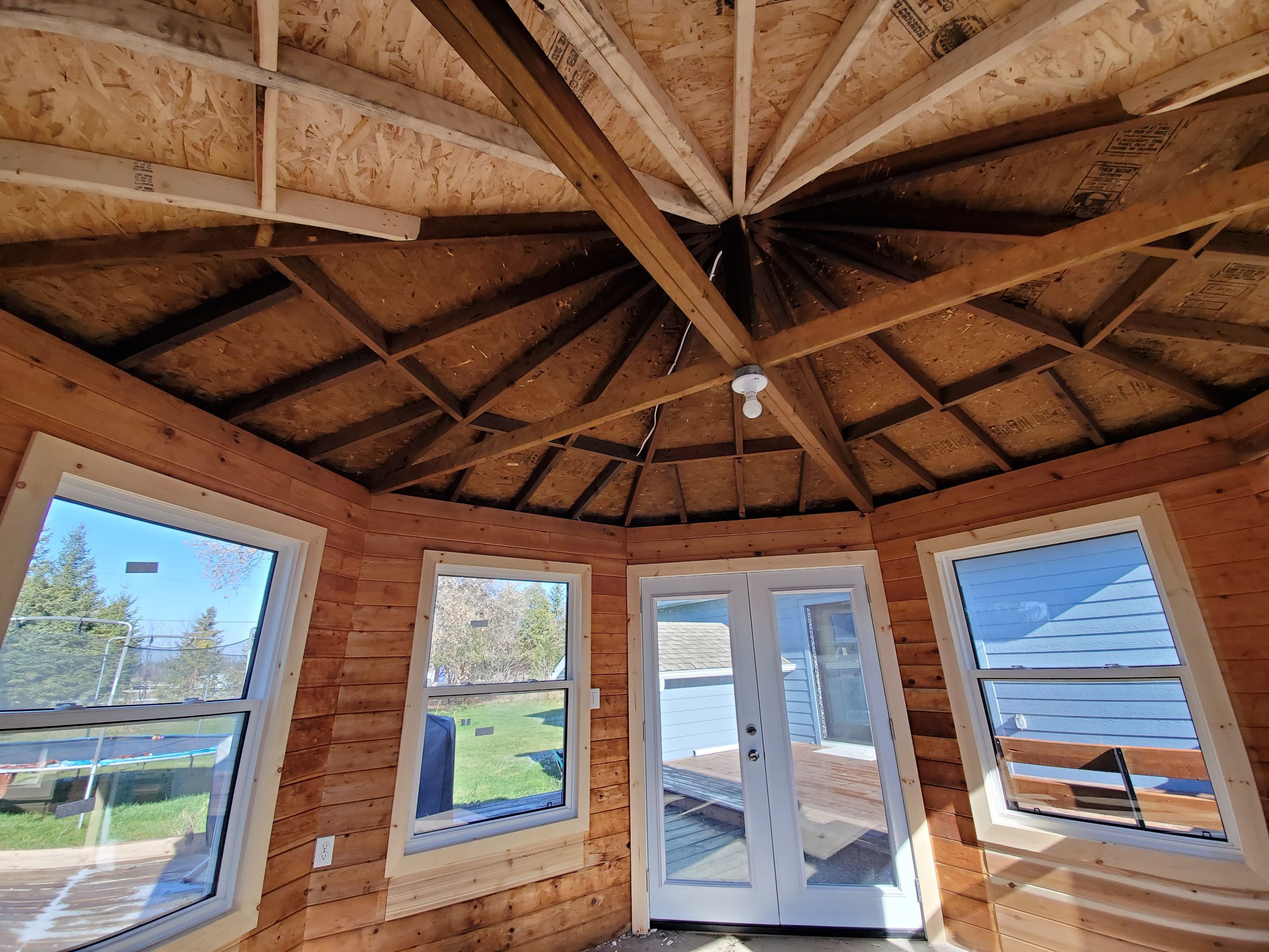 Gazebo Repairs - Fire Damage by Impact Construction Sudbury