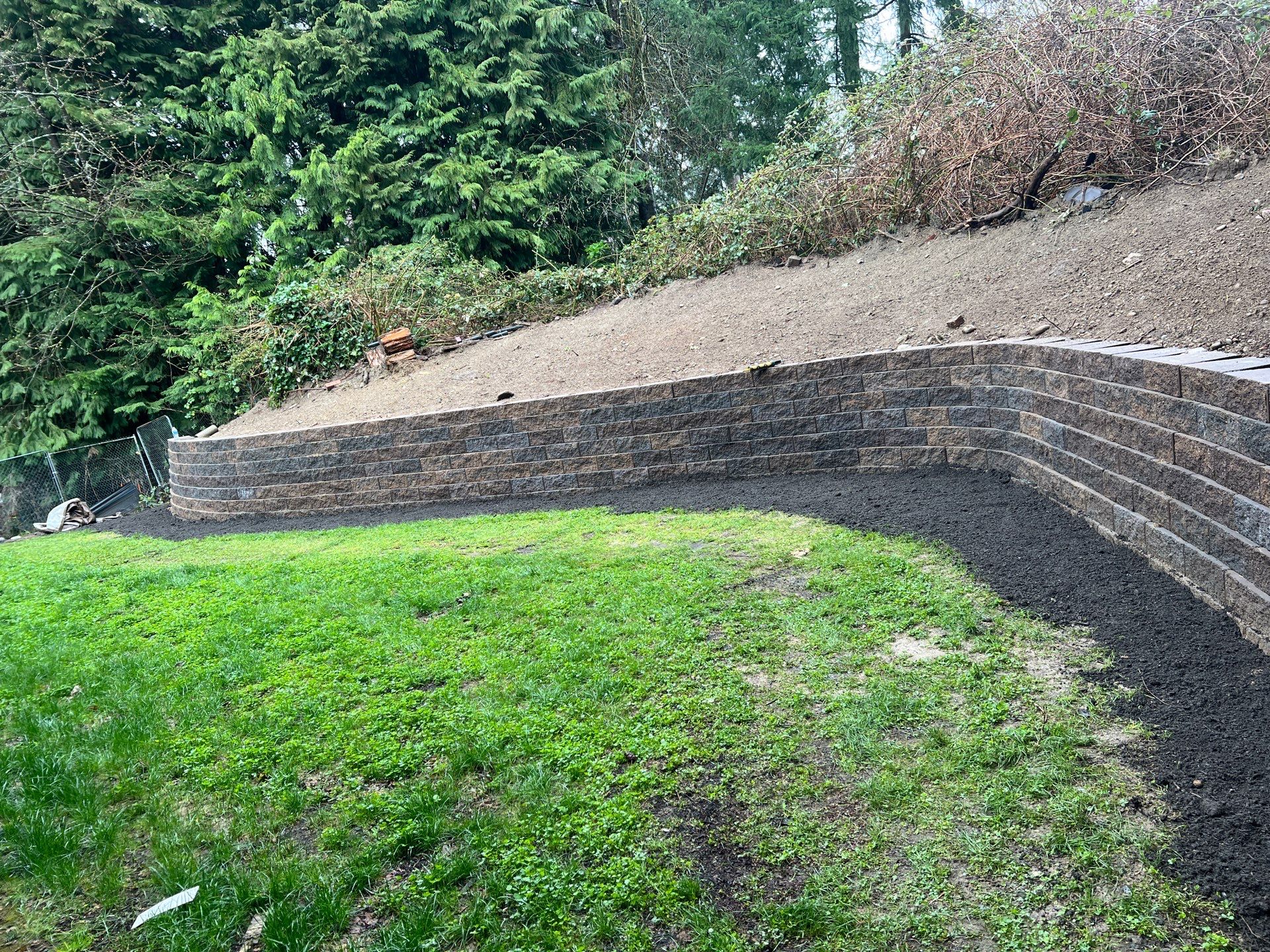 Retaining Wall and Backyard Renovation | Everett  by Jireh Asphalt & Concrete Inc 