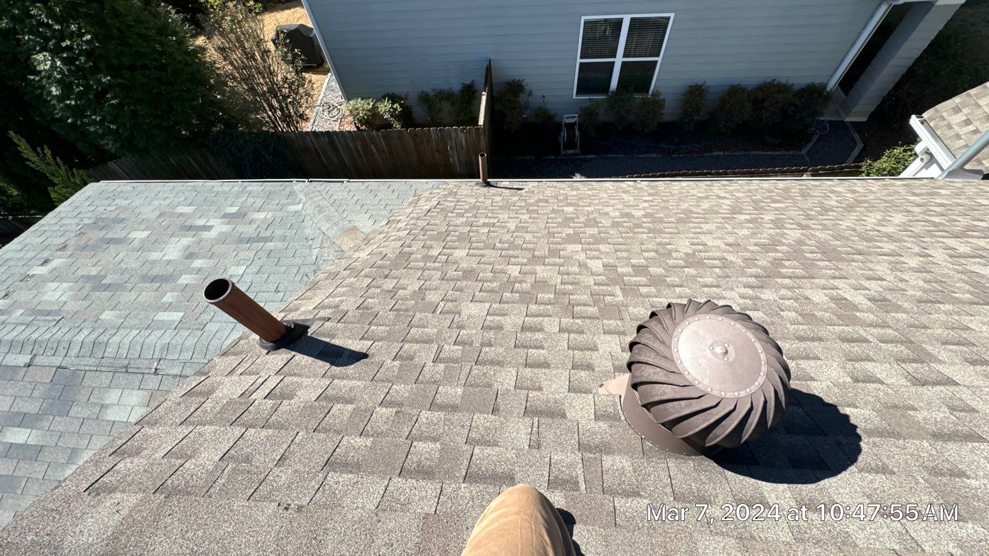 partial replacement w/ matching shingle by Nailed It Roofing & Remodeling LLC