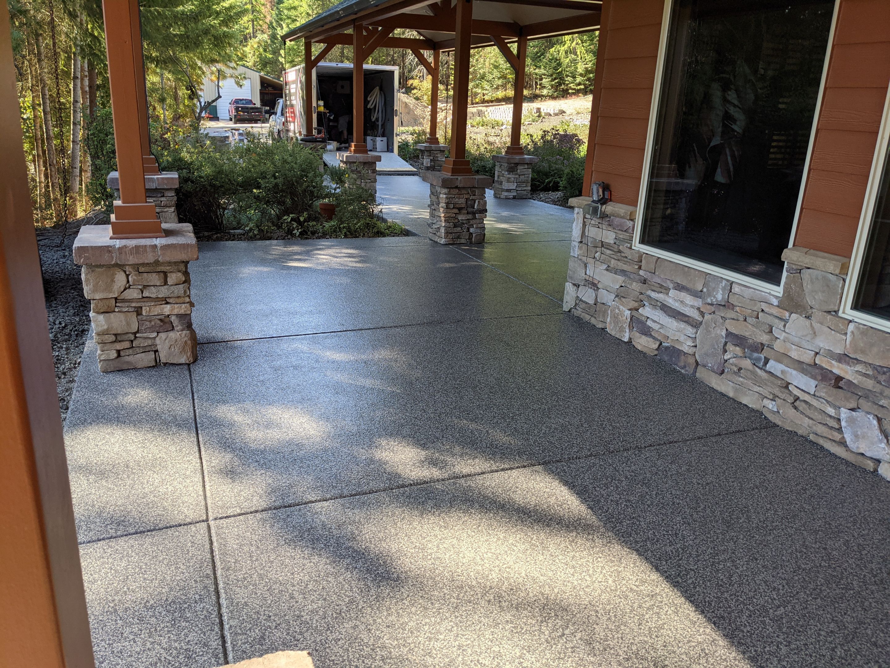 Patio Installation using Echo 1/4" Chip by Croc Coatings, LLC