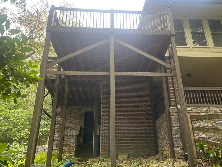 Timbertech Deck Resurface with Trex Transcends Drink Rail Install in Decatur, GA by Nelson Exteriors 