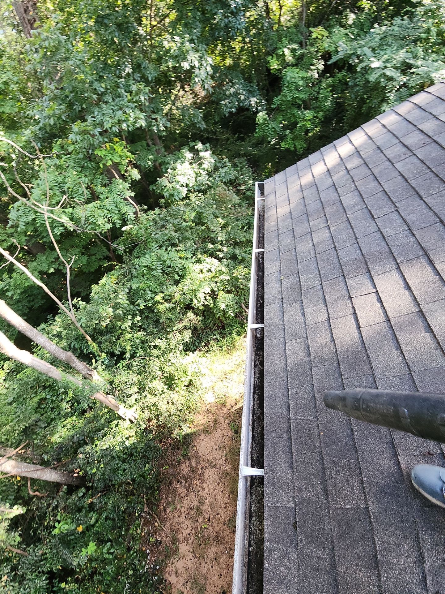 Commercial gutter cleaning Lynchburg, VA after photo with clean gutters