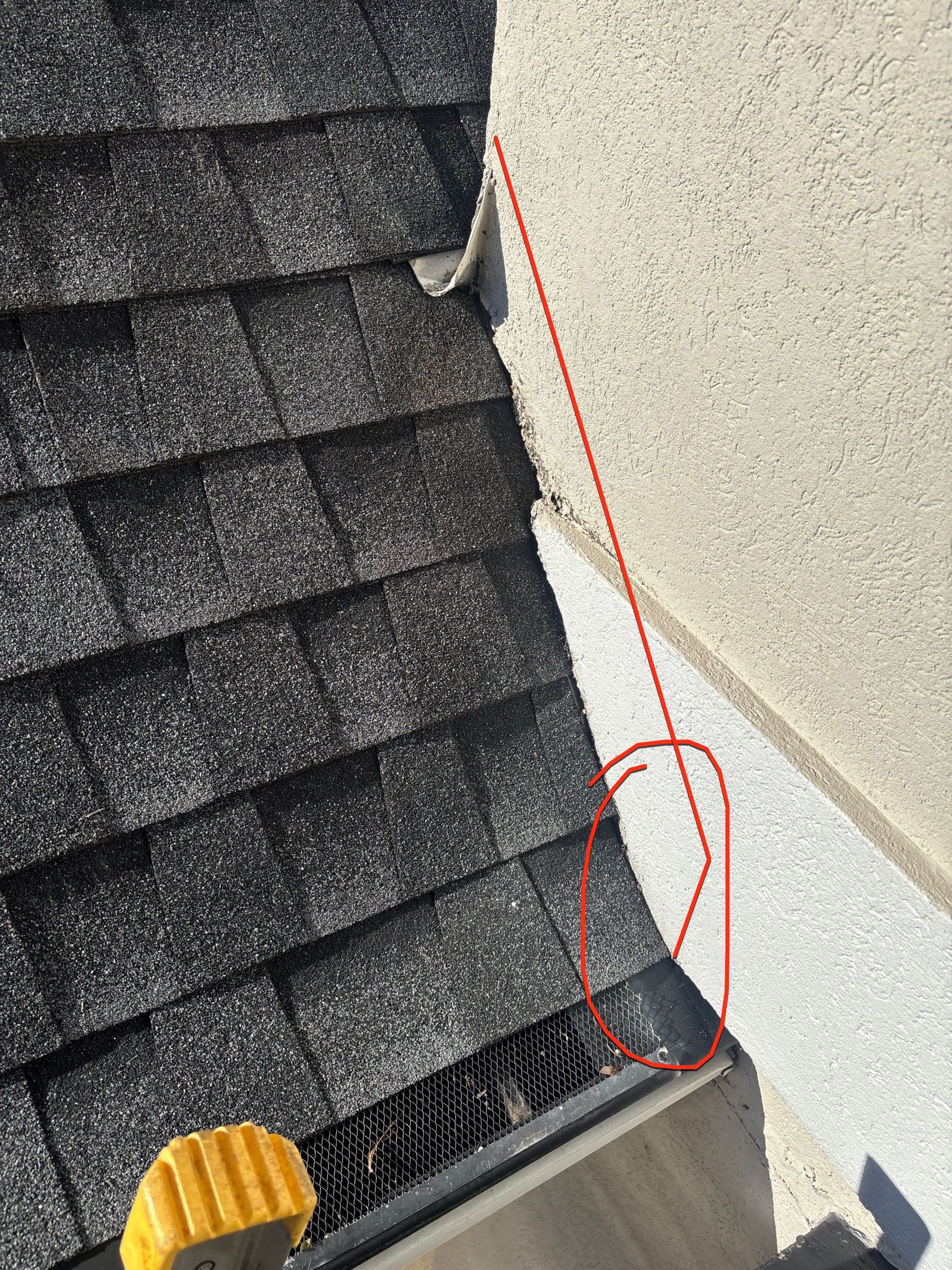 Wrong V valley section installed  by Deerfield Roofing LLC
