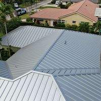 .032 Aluminum 1.5" Mechanical Seam Silver Metallic  by Total Roofing System The Metal Roof Experts