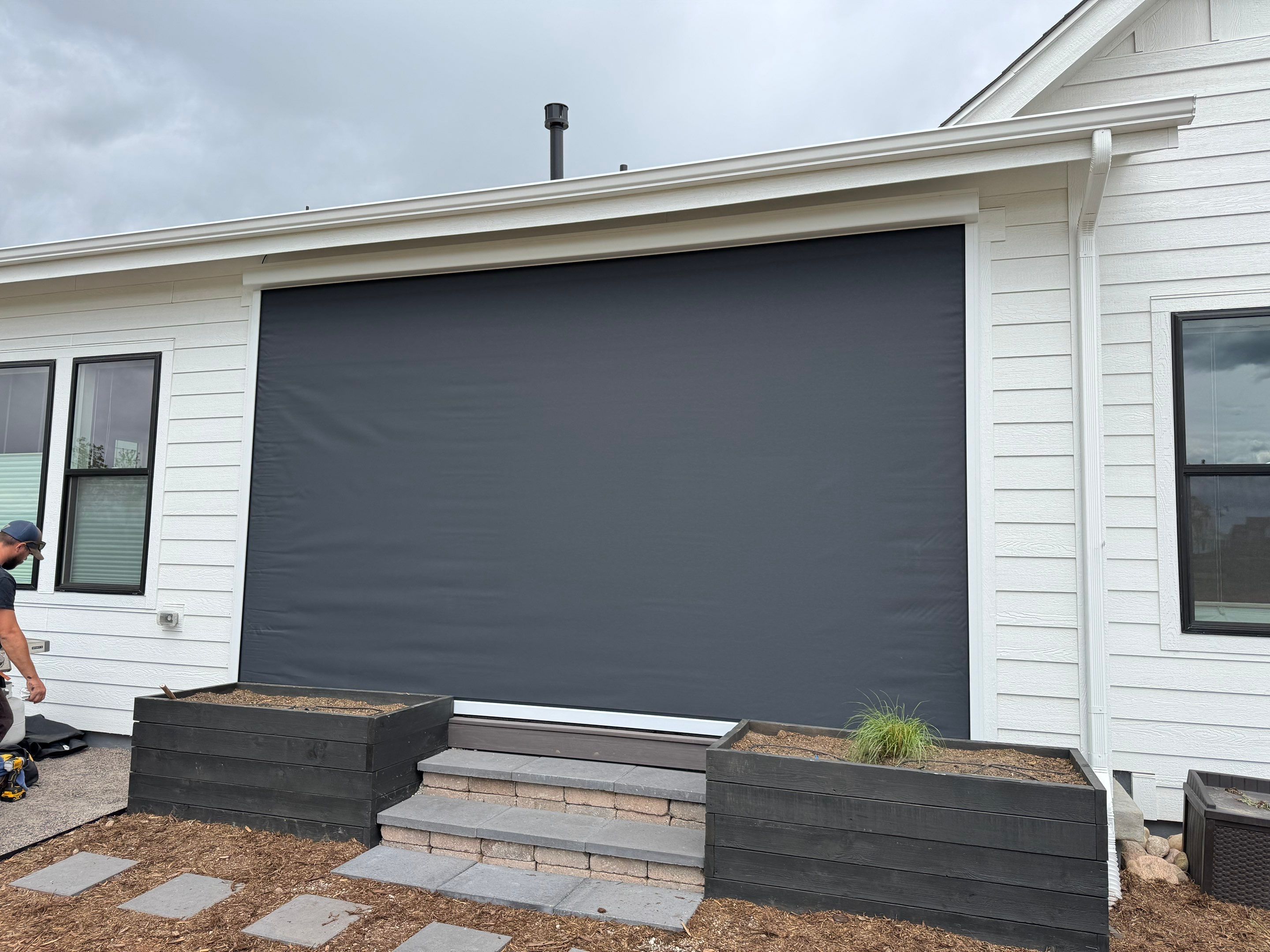 Motorized Screens using Progressive MagnaTrack Screens by Outdoor Solutions Colorado
