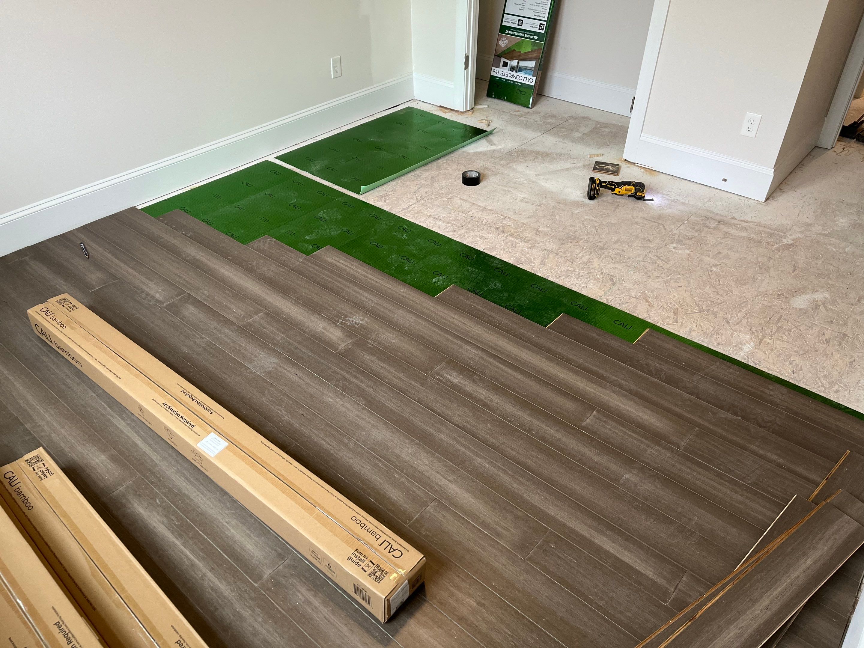 Interior Paint and Bamboo Flooring Install by Thompson Industrial