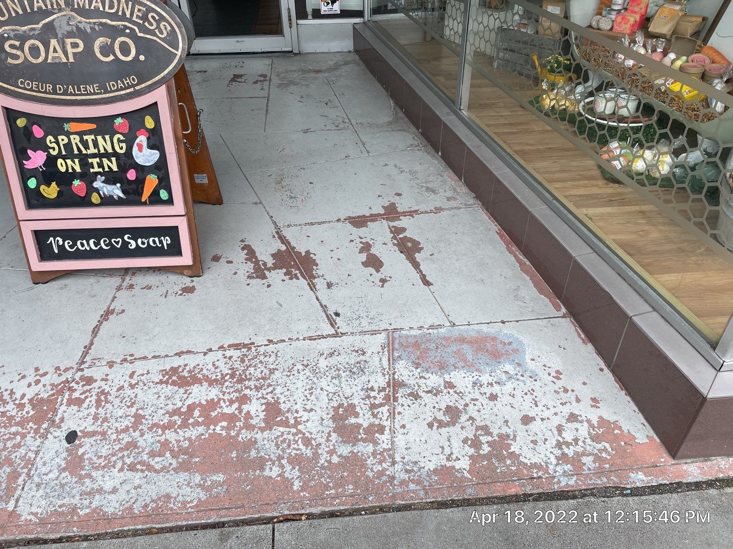 Commercial Floor Transformation using Slate Stone by Croc Coatings, LLC
