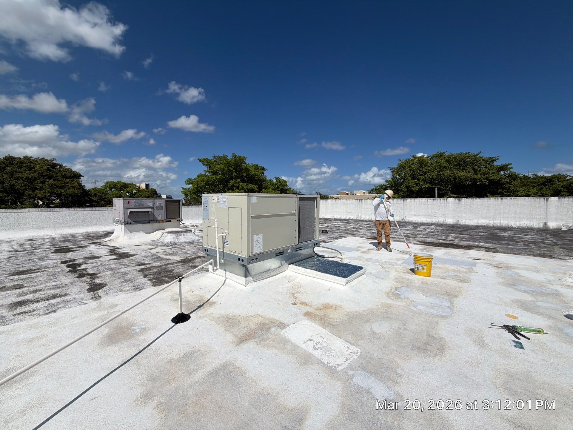 Commercial Flat Roof Restoration and Elastomeric Waterproofing in Delray Beach by Roof King LLC