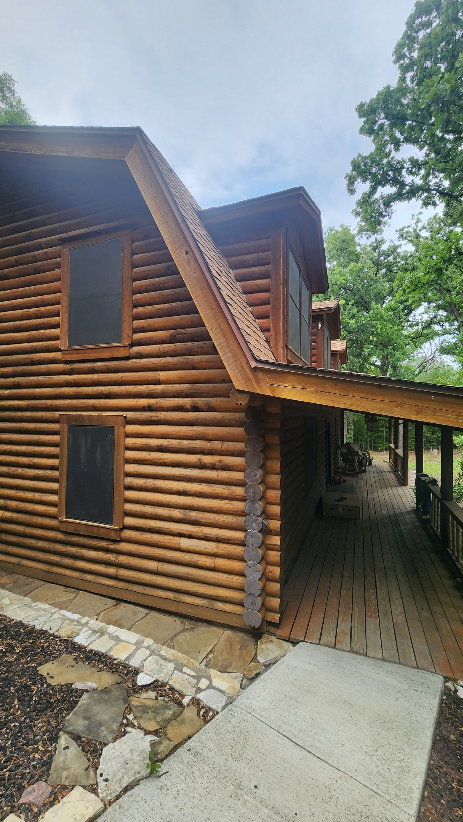 Fort Worth Log Home Roof Replacement and Gutter System Service by Performance 1 Roofing