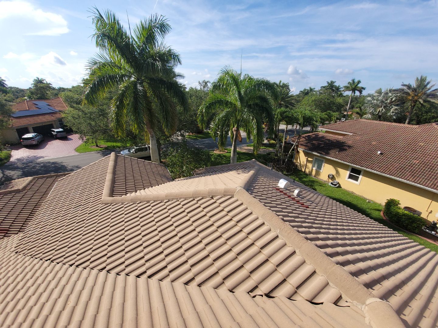 Concrete Tile Roof Leak Repair and Wood Decking Replacement in Parkland by Aastro Roofing
