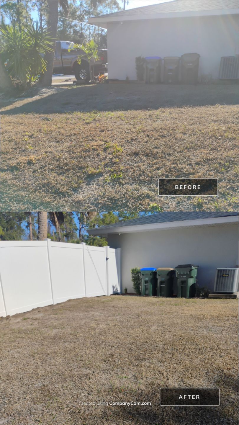 Vinyl Fence with Post Inserts in North Port by True Fence LLC