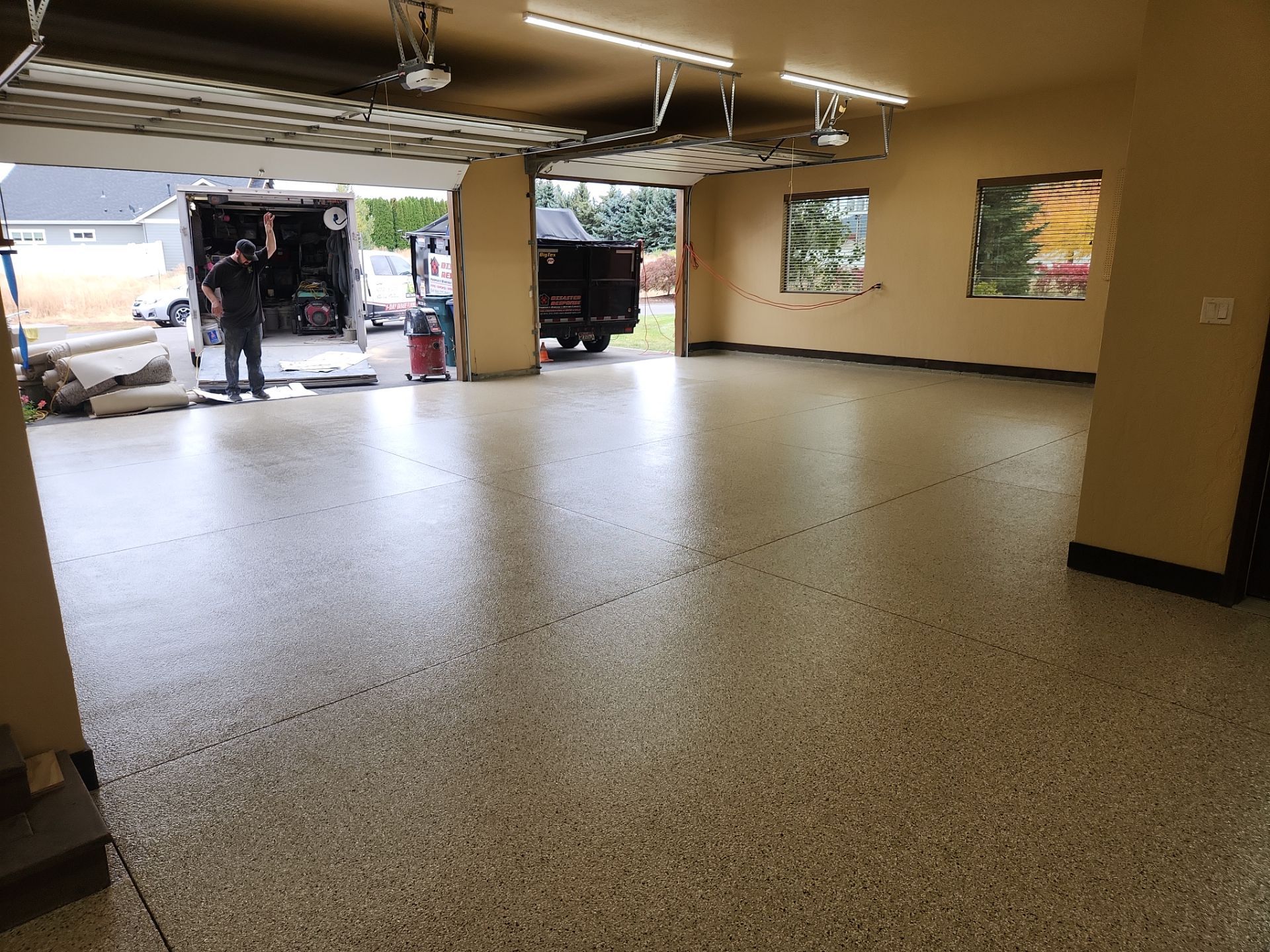 Garage Transformation using Driftwood by Croc Coatings, LLC