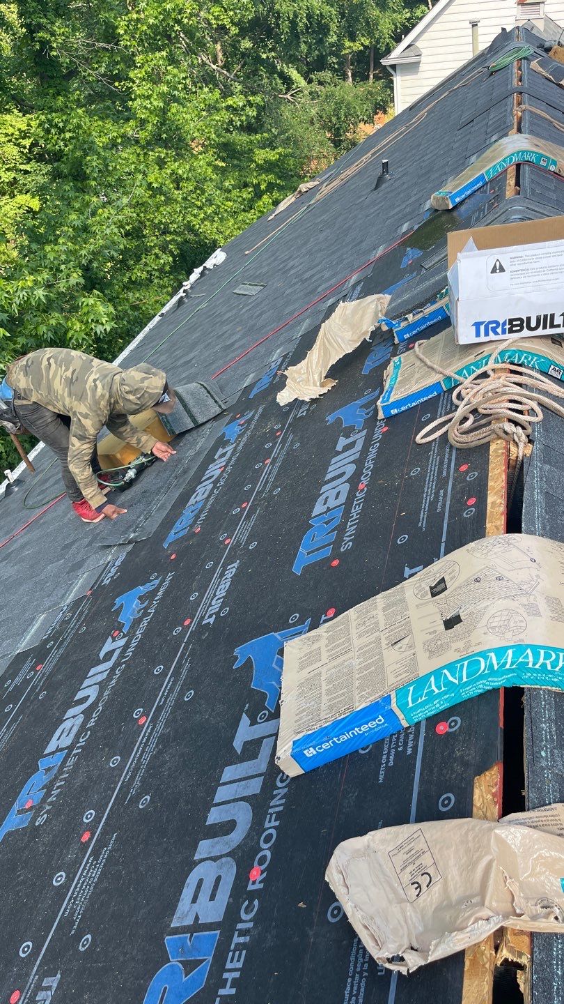 Roof replacement by wind damage by Just Brilliant Restoration JBR