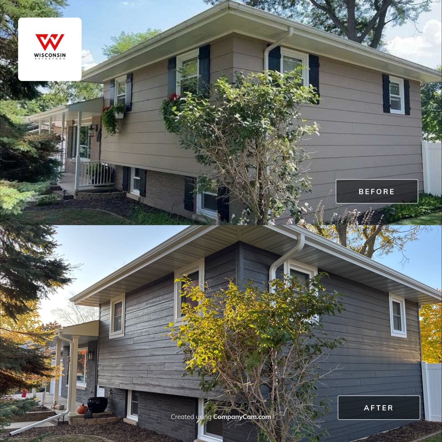 Full Exterior Siding and Gutter Replacement in Green Bay by Wisconsin Exteriors