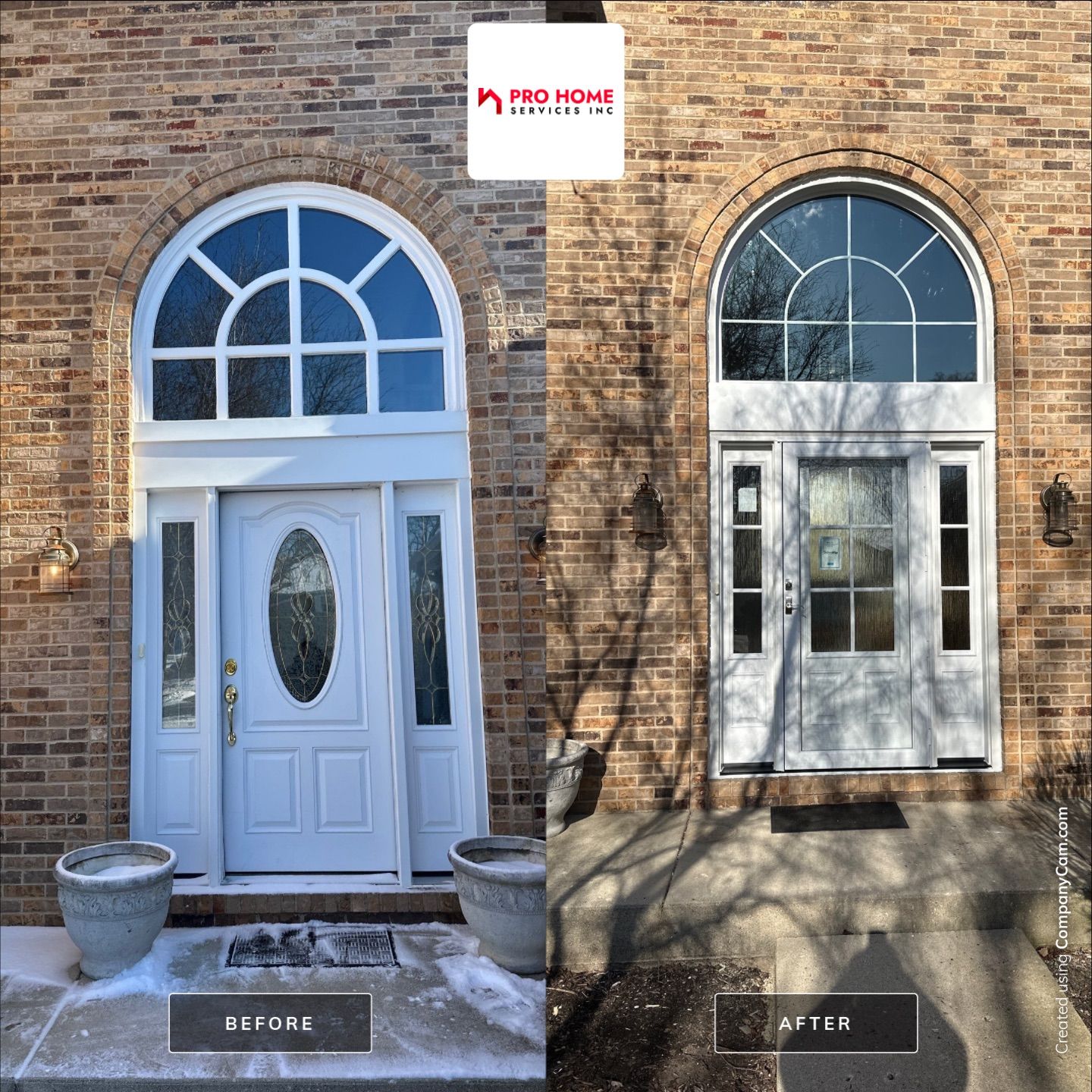 Front Door Installation using Provia Doors  by Pro Home Services Inc