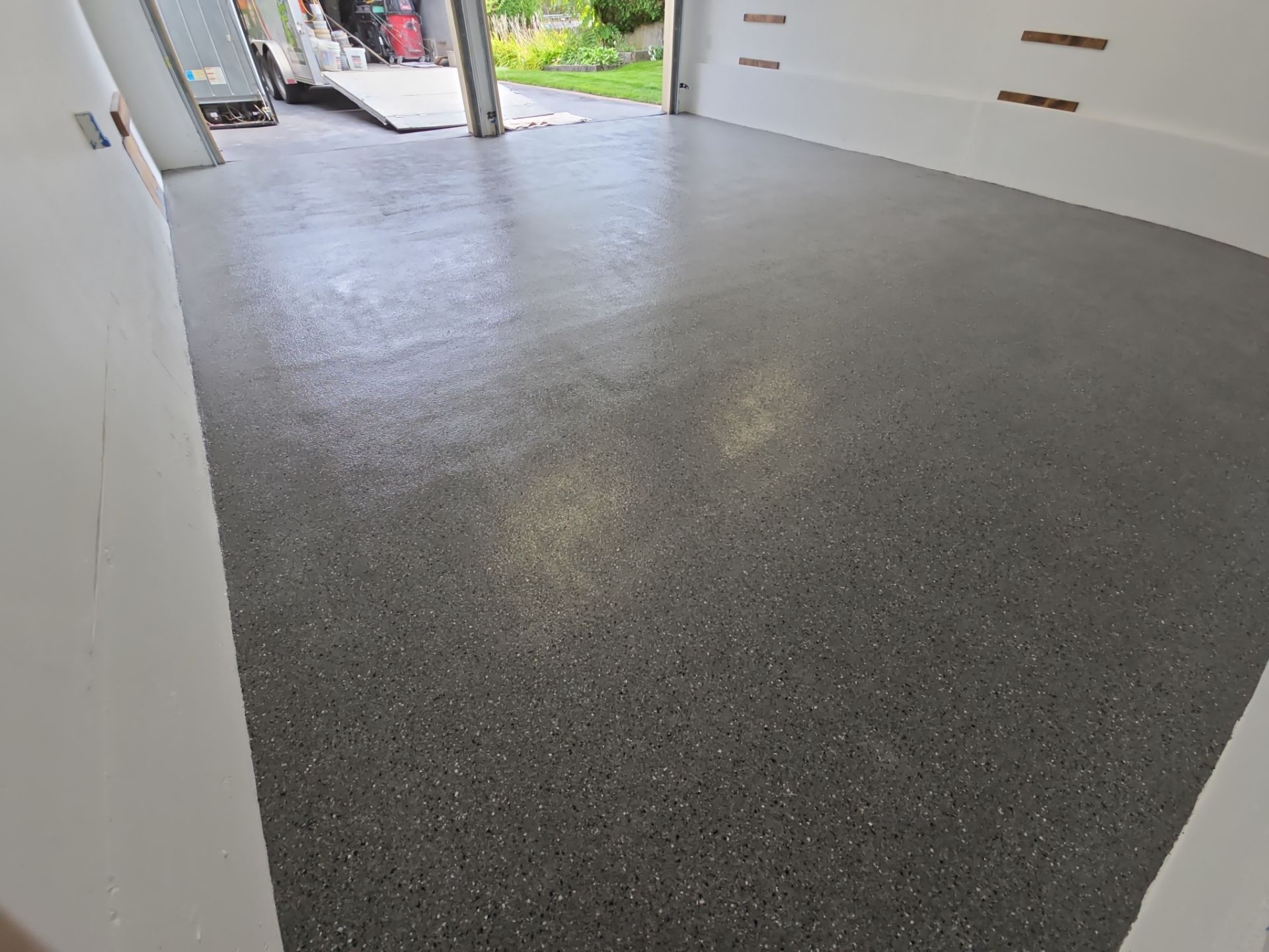 Garage Transformation using Slate Hybrid by Croc Coatings, LLC