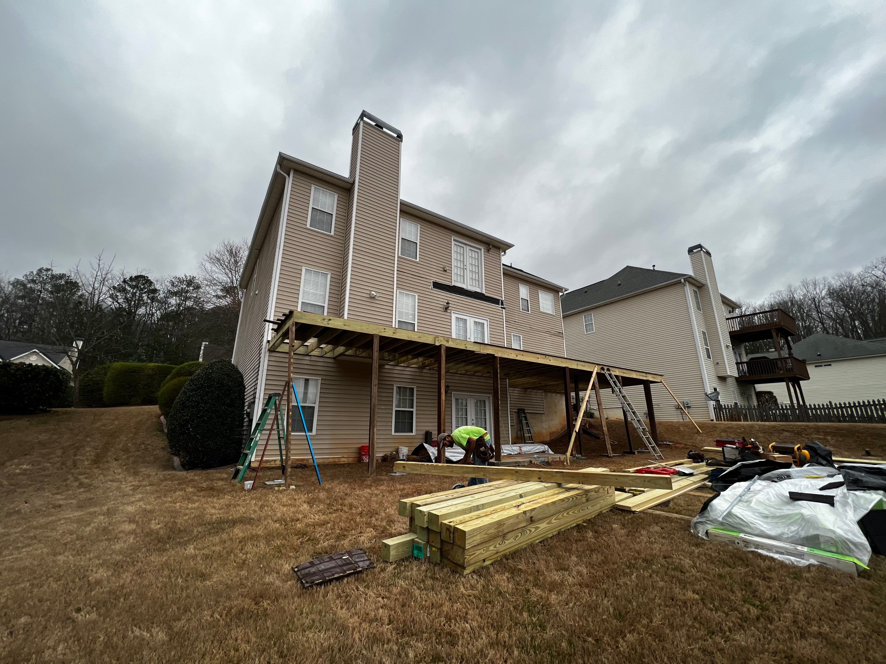 Elevated Screened-In Porch and Deck Construction in Mableton by Swift Home Renovations