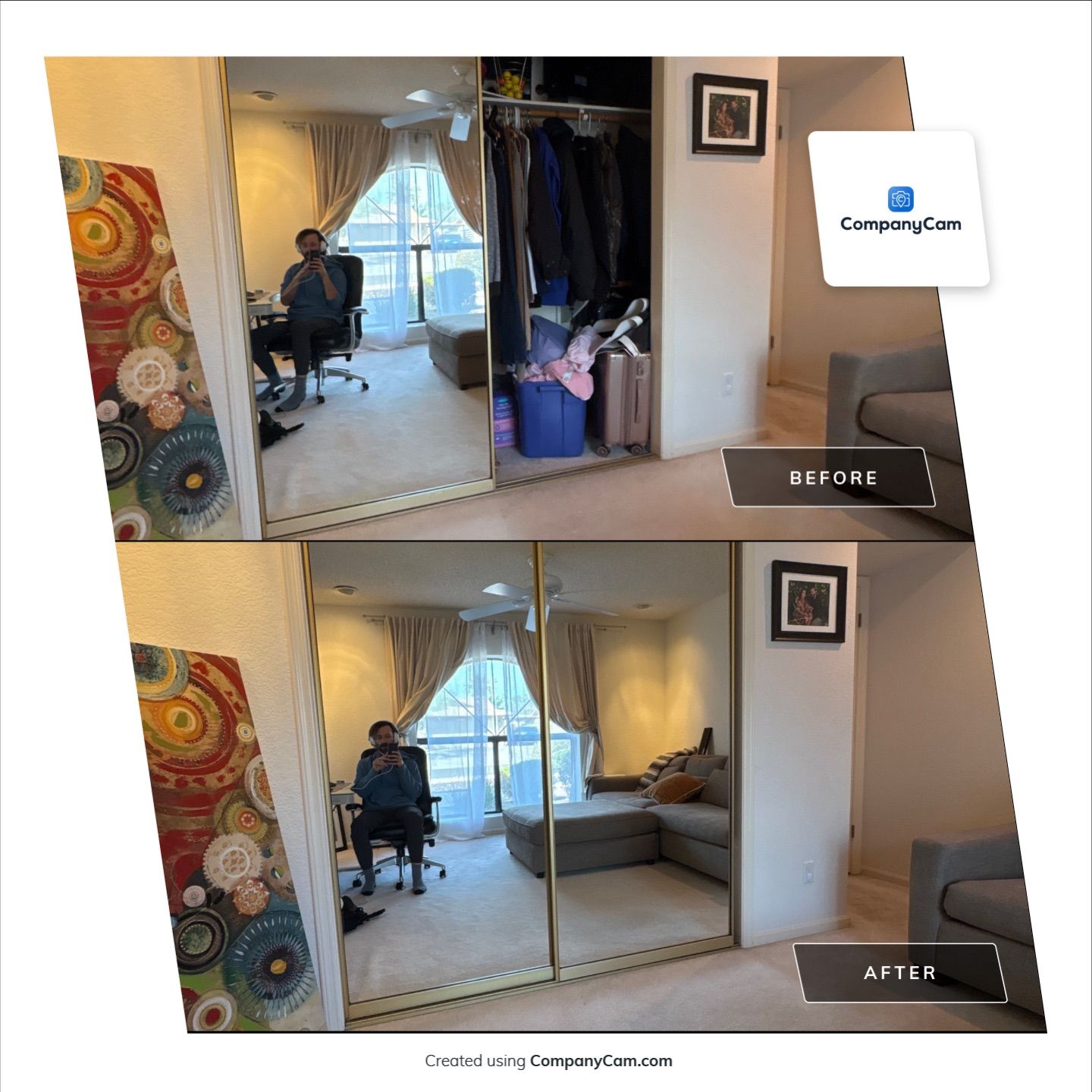 Bedroom Remodel using Metal by CompanyCam Sales Demo