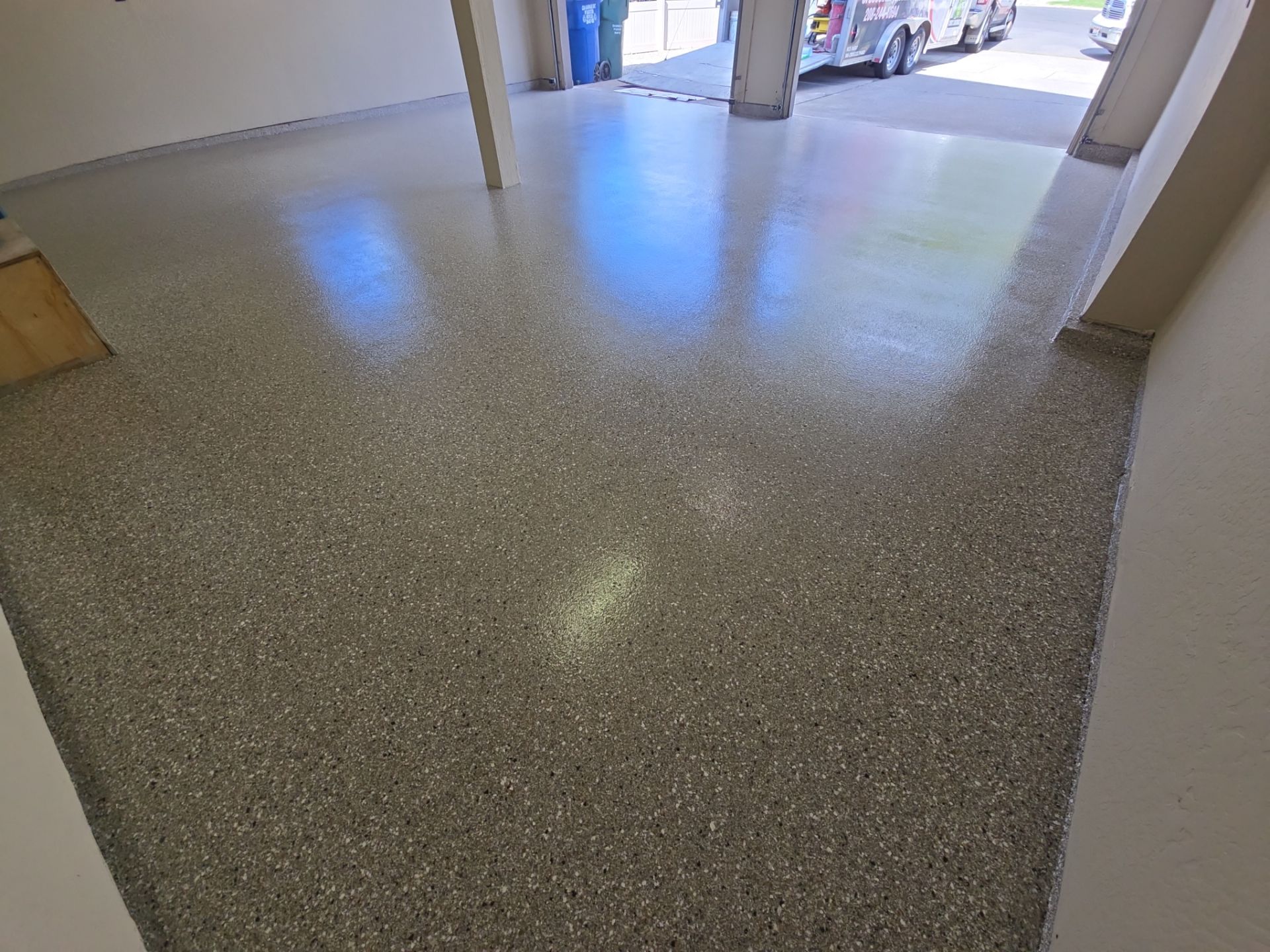 Garage Transformation using Claystone Hybrid by Croc Coatings, LLC