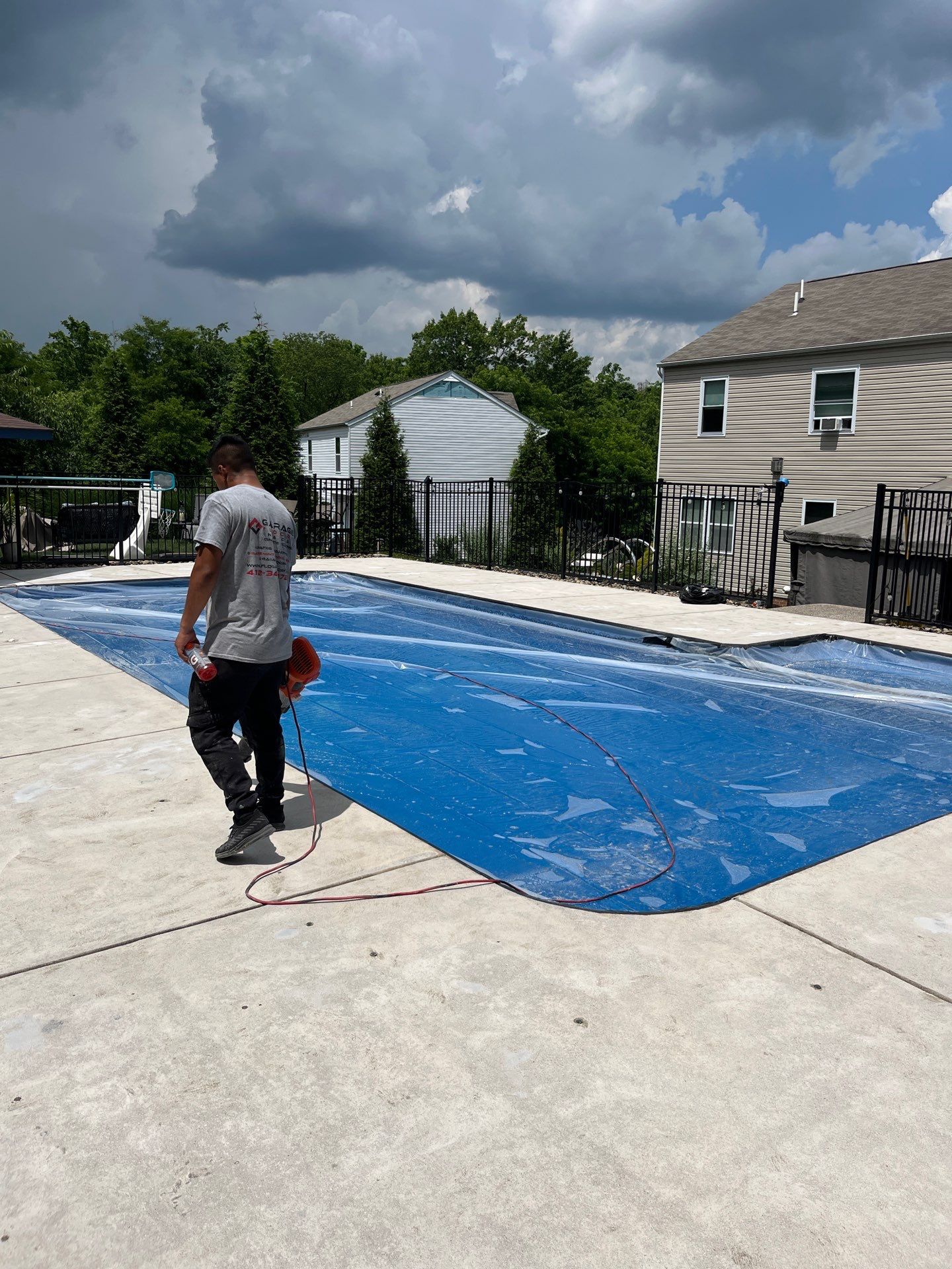 Oxford Pool Deck Project in Baden by Floors in a Day, Inc