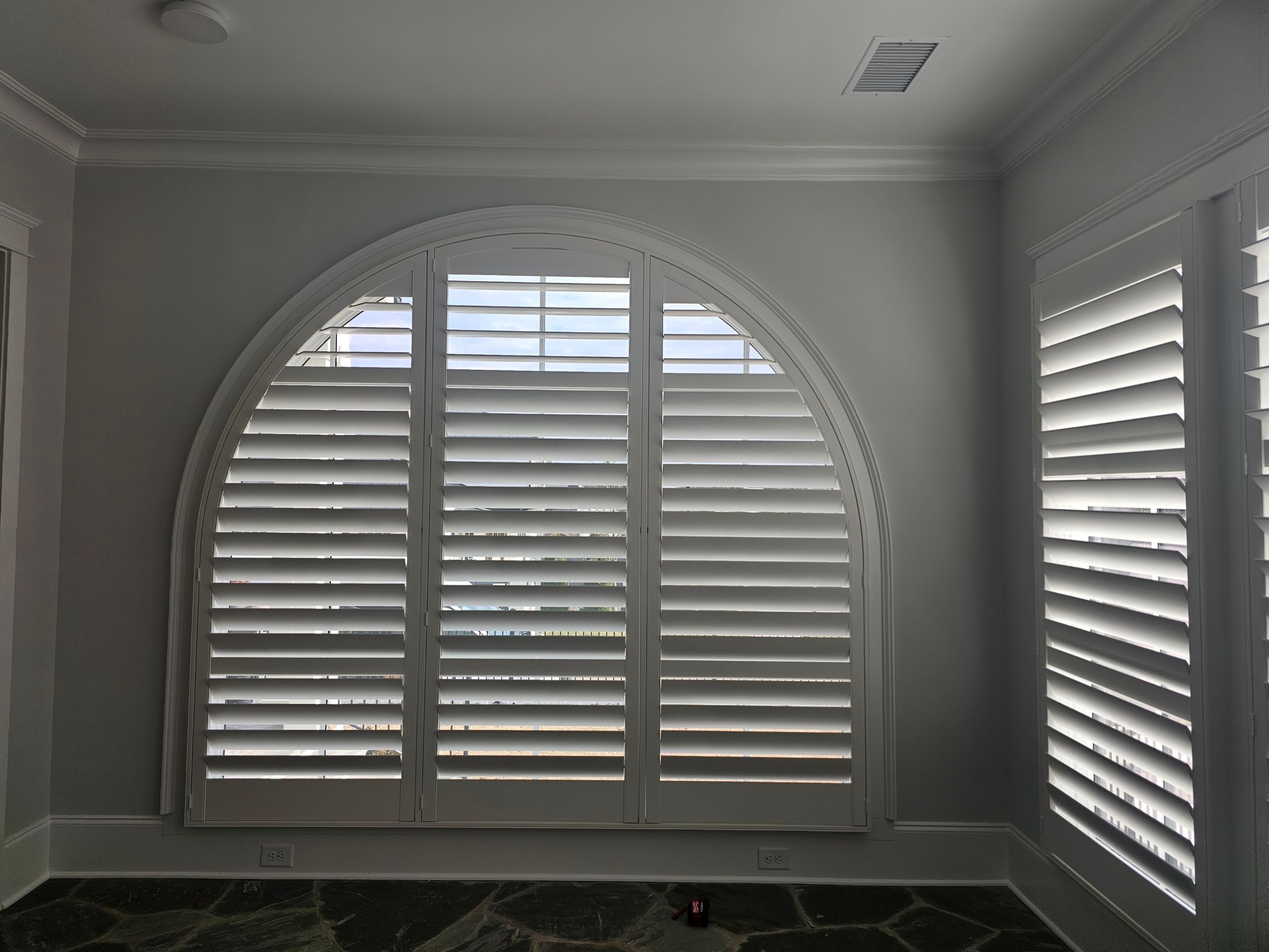 Shutters in new construction Greenville, SC by Southern Traditions Window Fashions