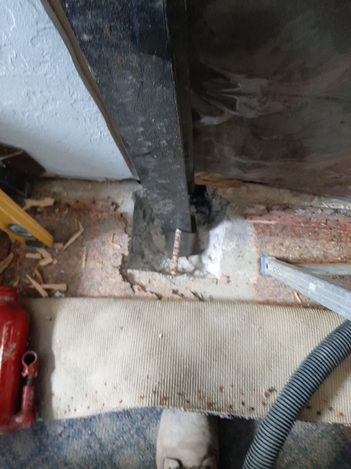 Exterior Deep Waterproofing System with Wall Push Back and Steel Beams Reinforcement by Toledo Basement Repair