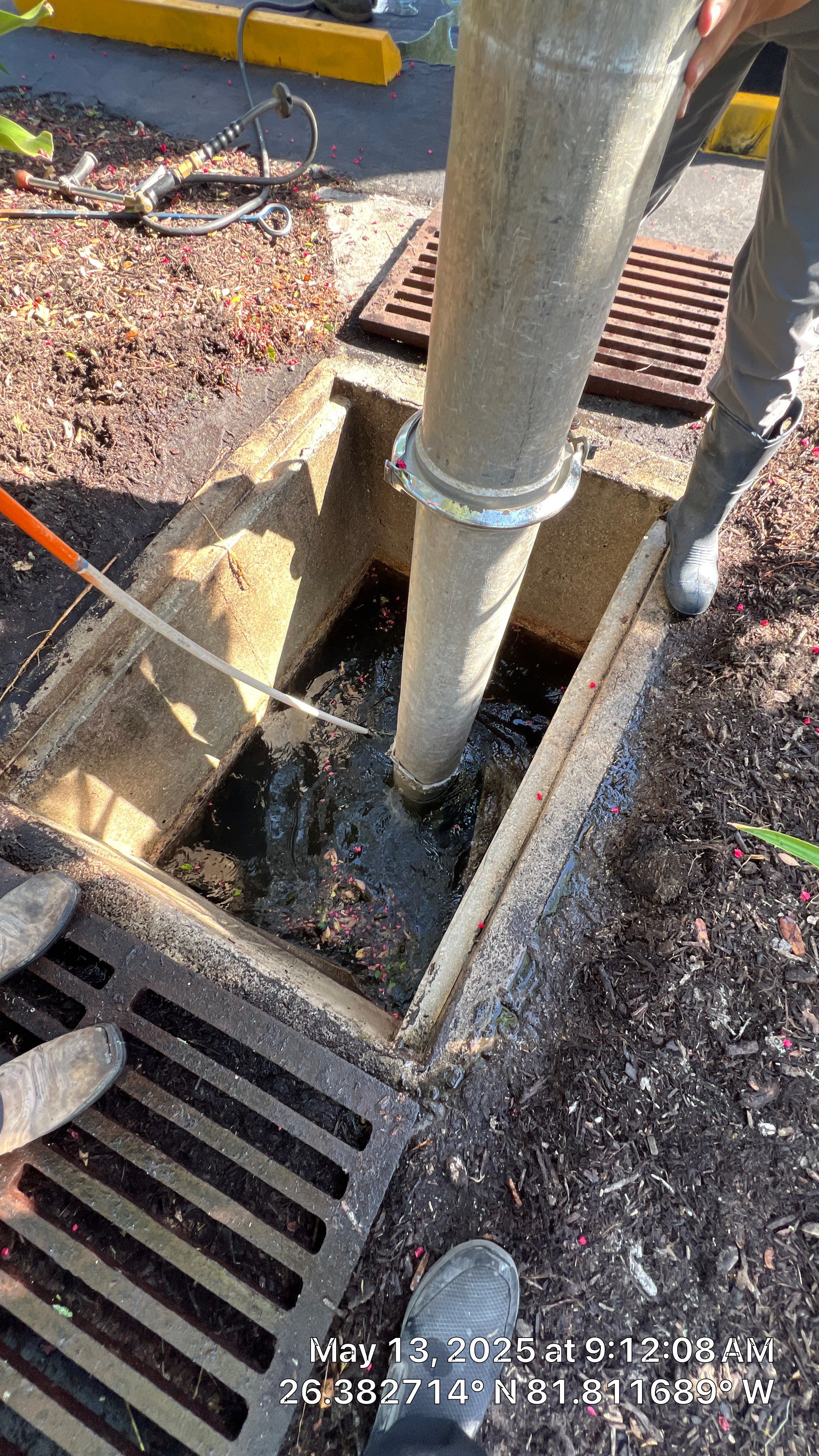 Pelican Landing Fitness & Tennis Court Parking Lot Stormwater System Maintenance by Don Mar, Inc. Storm Water Solutions
