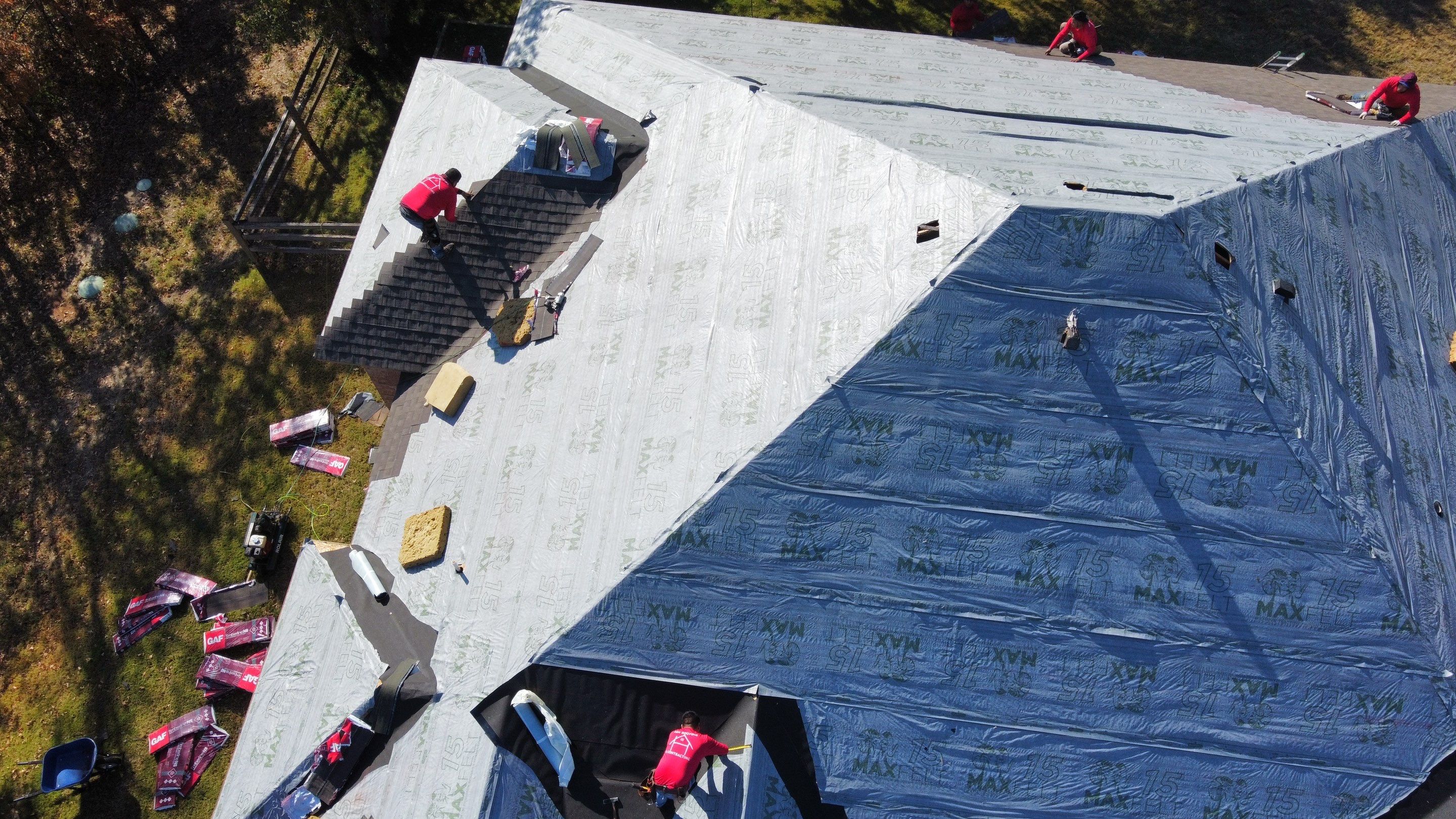 Residential Roofing Installation using GAF Natural Shadow  by A & H Roofing and Contracting