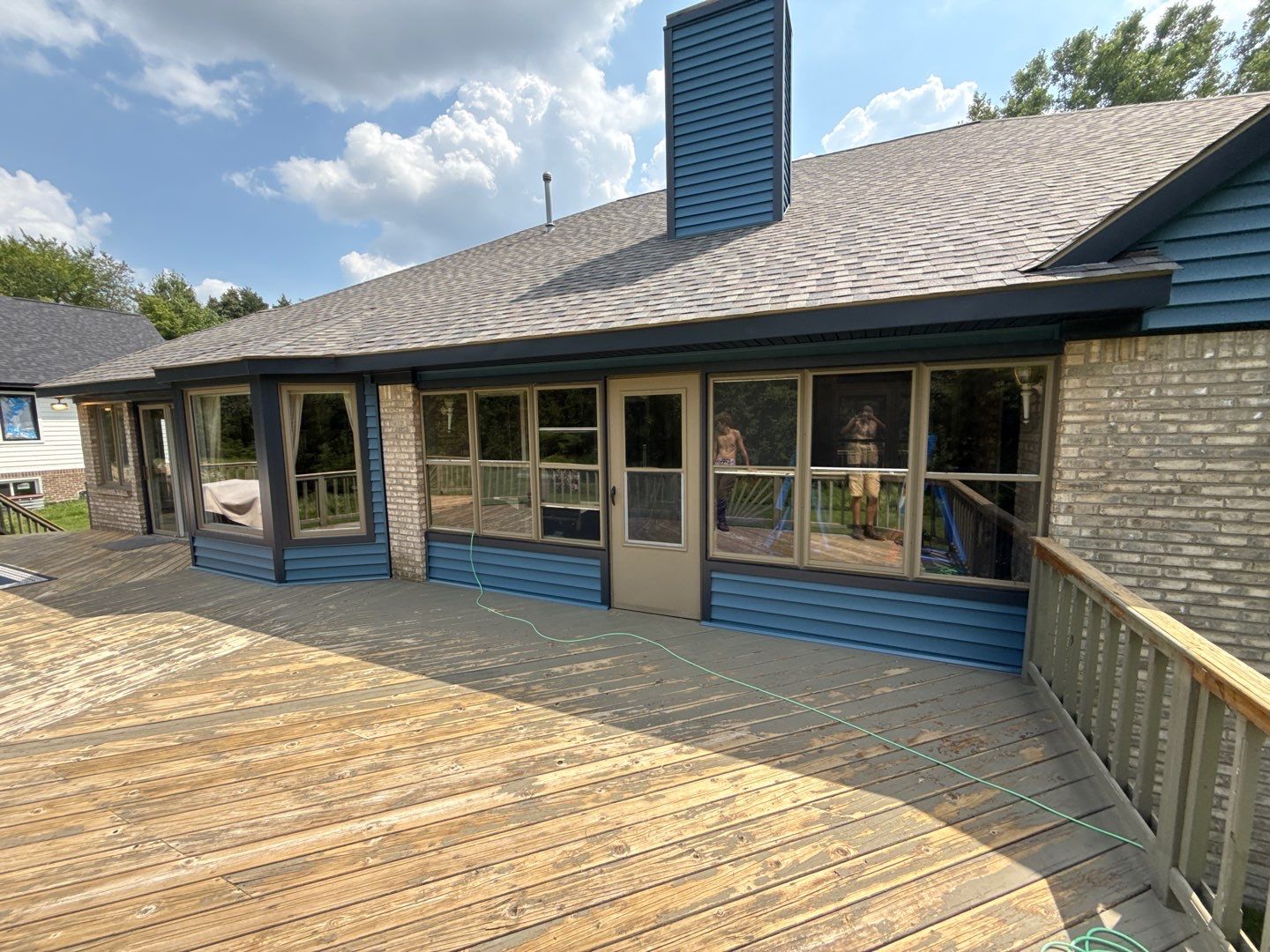 Siding Replacement using Alside Charter Oak D4.5" Laguna Blue by 180 Contractors