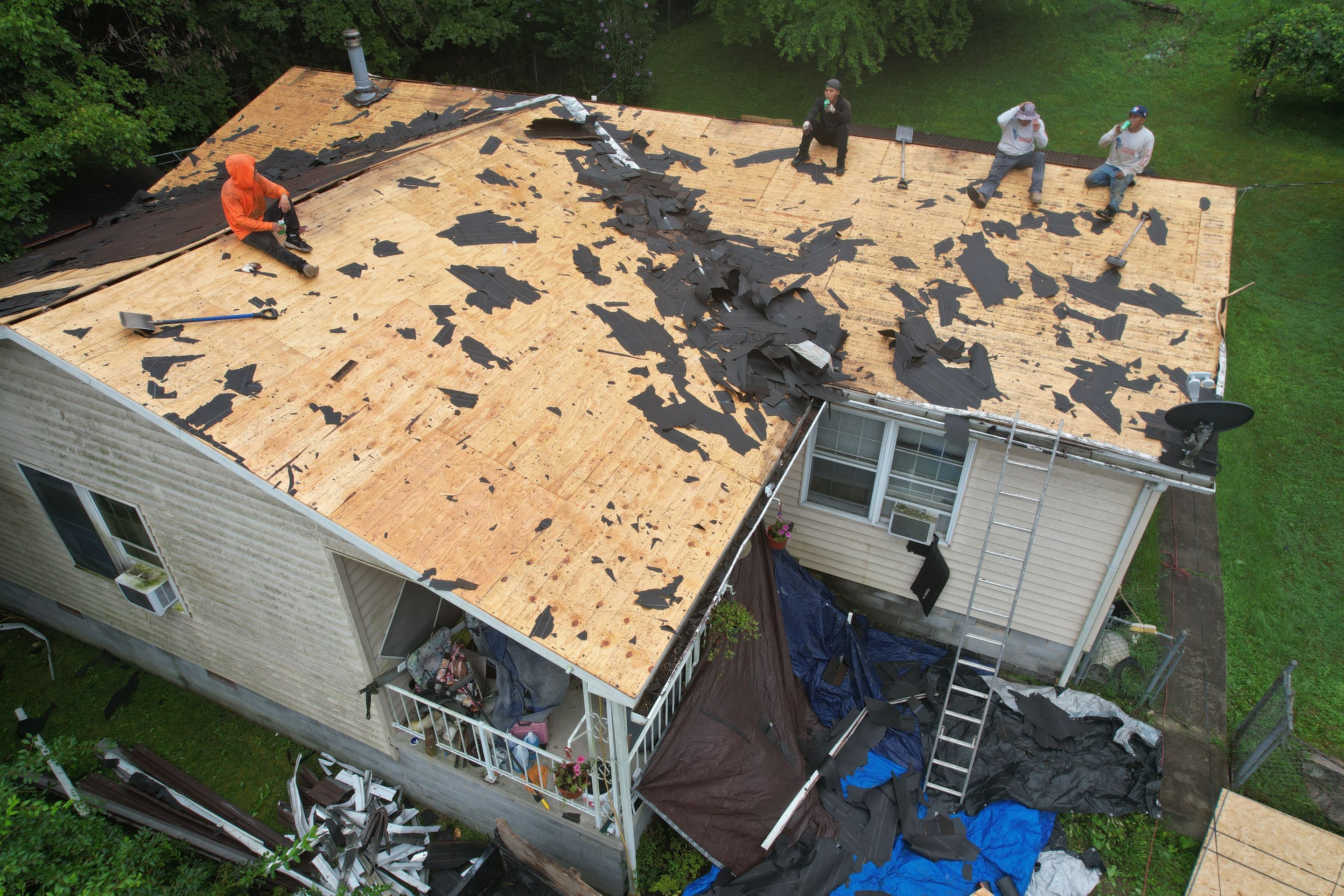 Residential Roofing Installation using GAF Timberline HDZ Shakewood by Rainstoppers Roofing