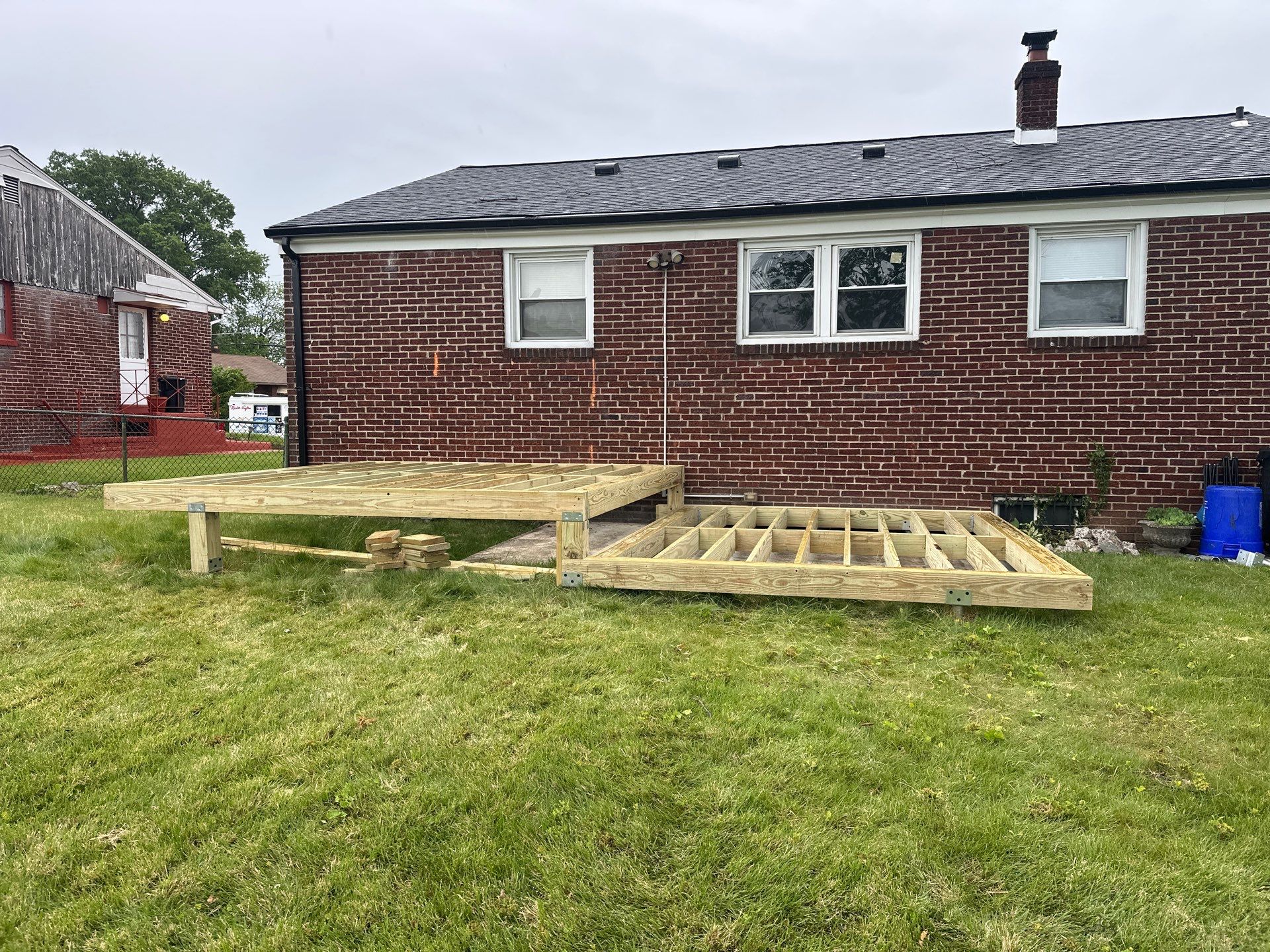 New deck and new Sliding door in Pennsauken NJ by deck guardian