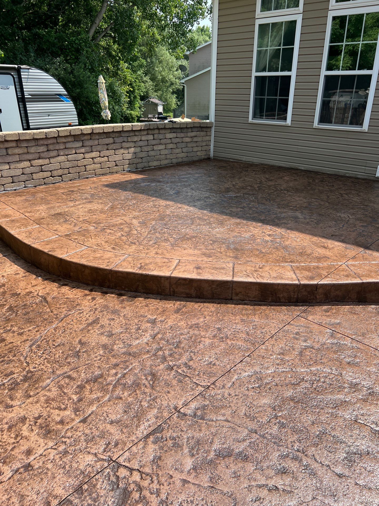 Sidewalk and pool patio Recolor/Reseal  by NG Masonry & Construction LLC