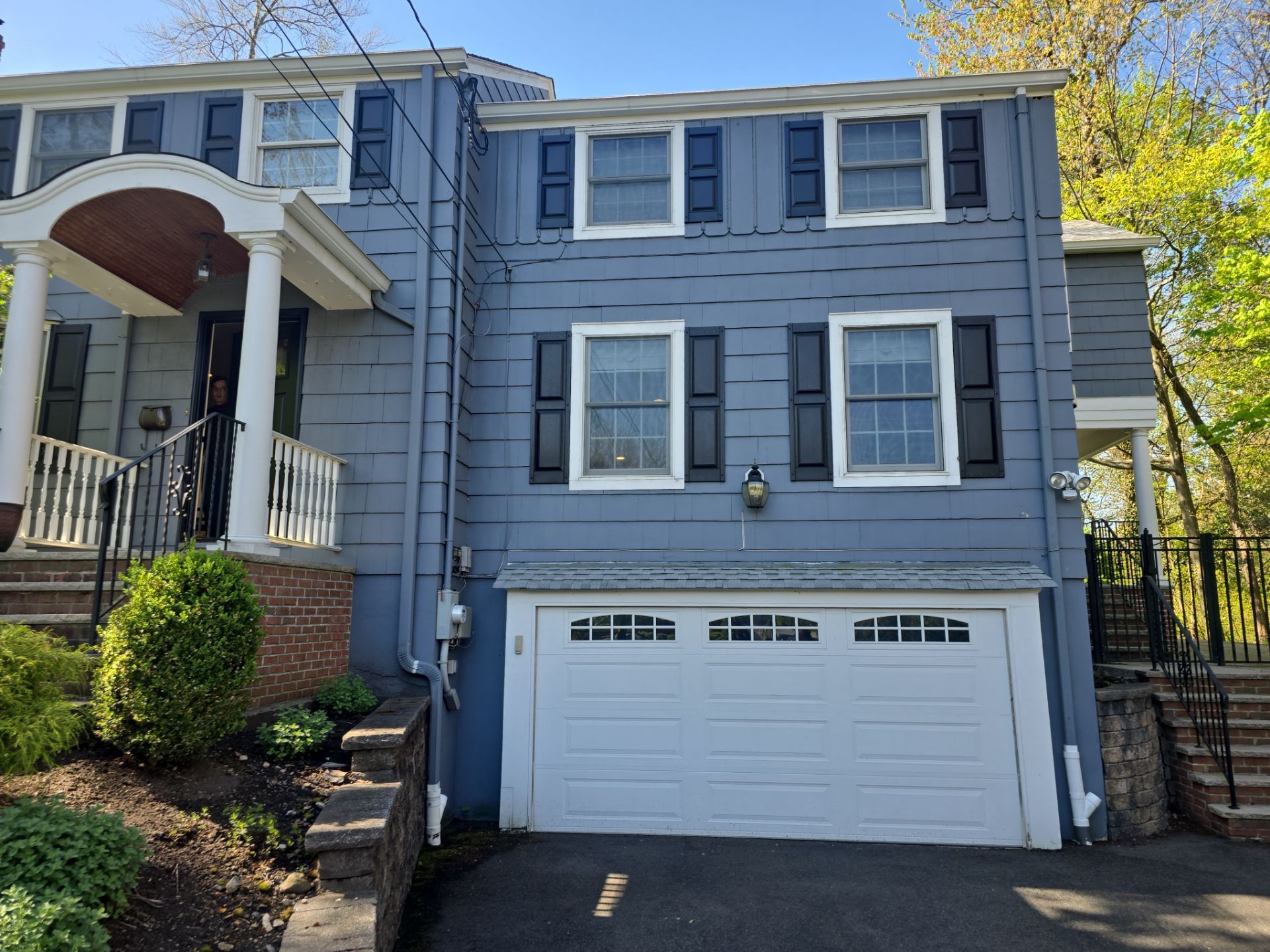 Exterior Painting and Cedar Shingle Siding Repair in Cedar Grove by Spectrum Painting, LLC