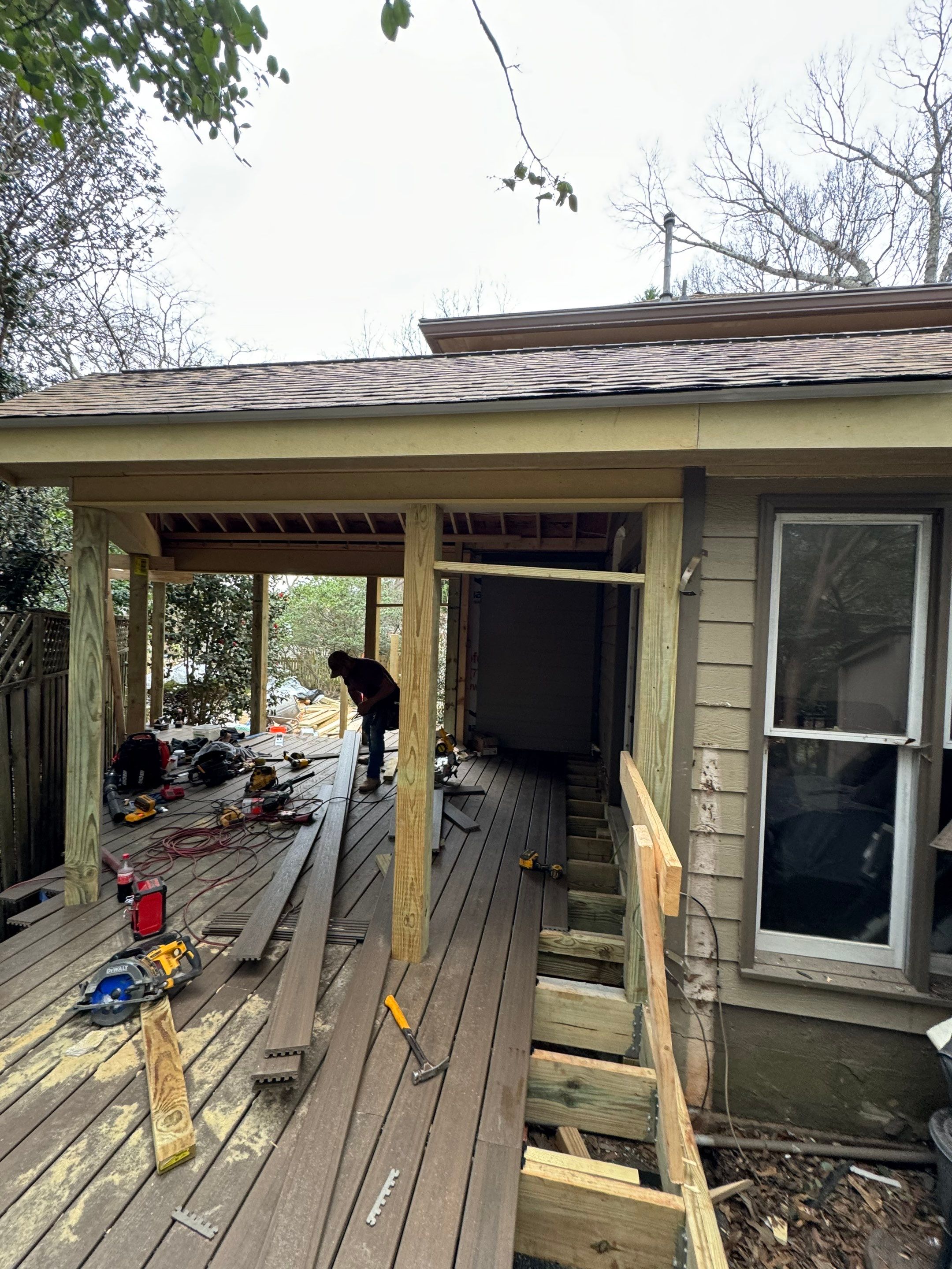 Custom Screened Porch Addition with Vaulted Wood Ceiling in Decatur by Swift Home Renovations