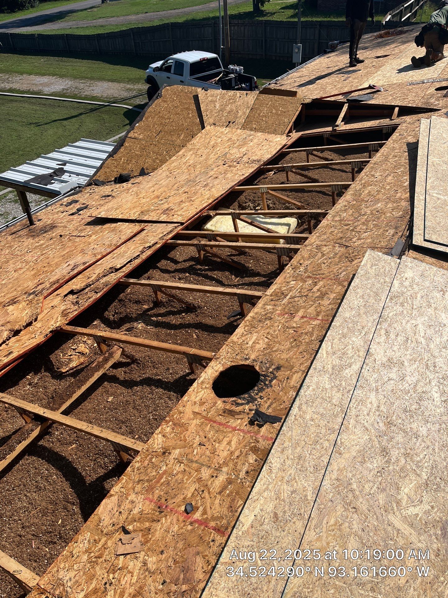 GAF Timberline HDZ Roof Replacement and Decking Repair in Hot Springs by Temple Roofing and Exteriors