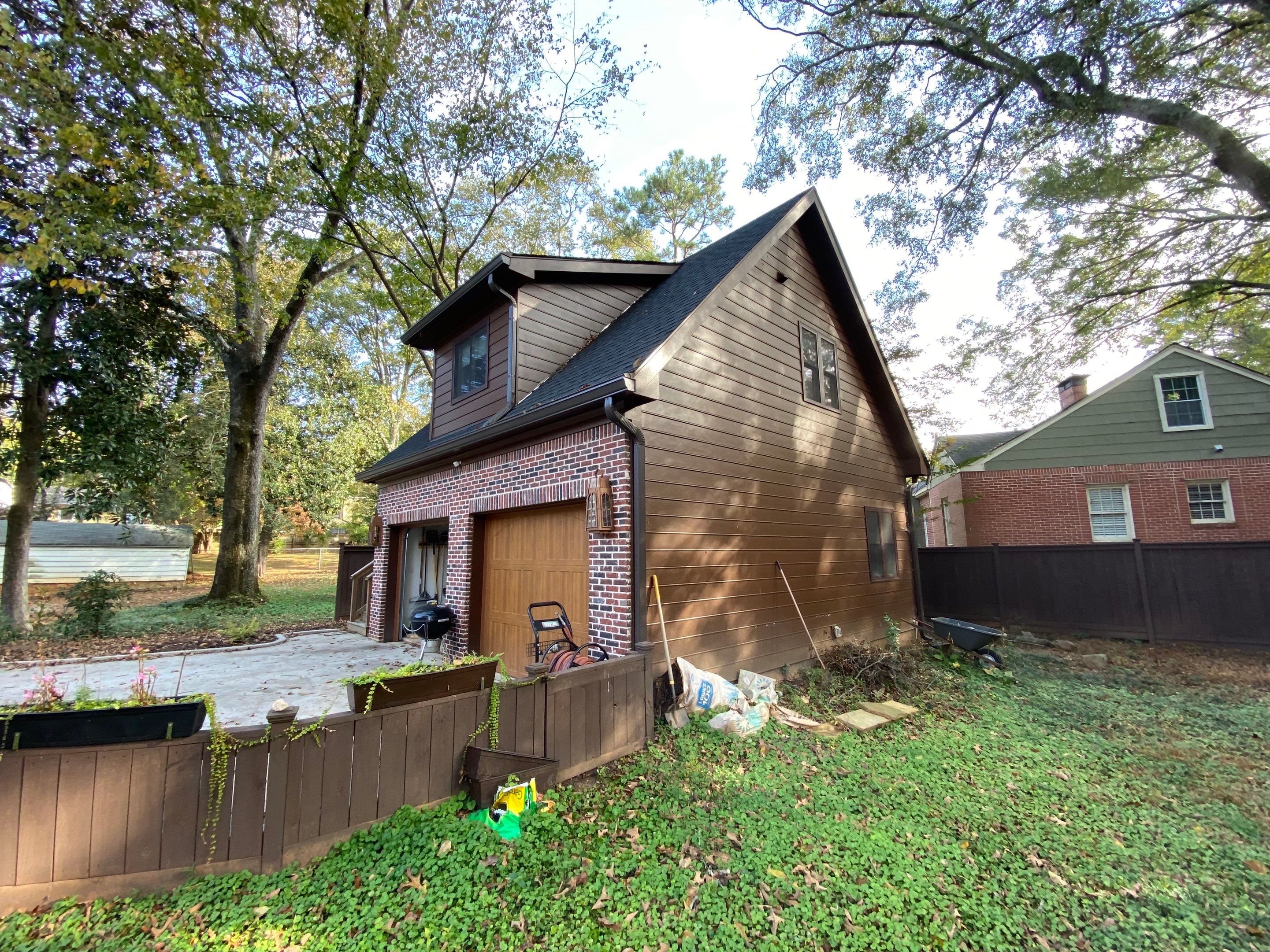 Custom Two-Story Brick Garage and Studio Apartment in Decatur by Swift Home Renovations 