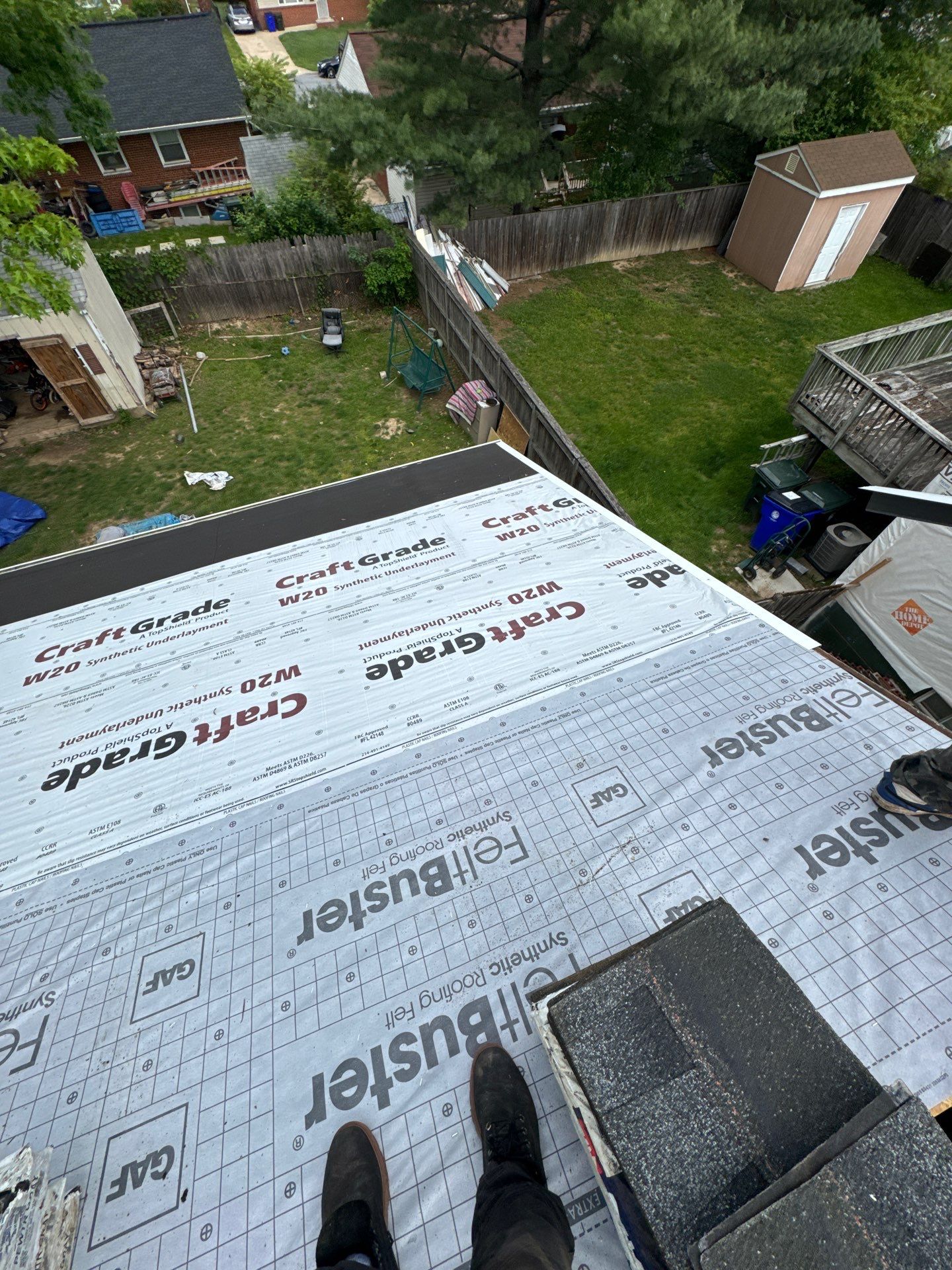 Residential Roofing Installation using GAF HDZ SHINGLES by La Bendicion Contruction Llc