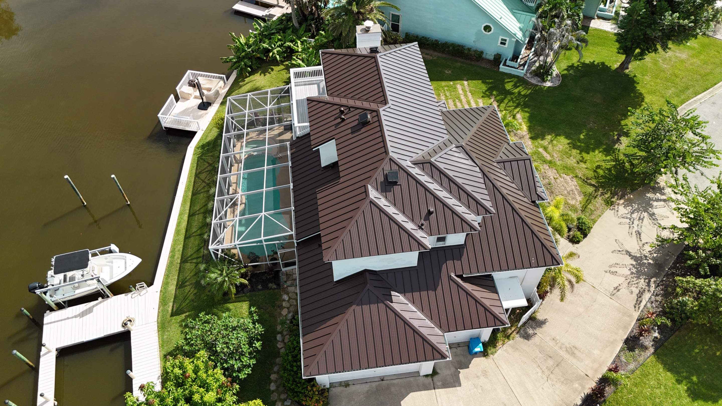 Aluminum Standing Seam Metal Roof Installation in Melbourne Beach by Wiedmann Construction & Roofing