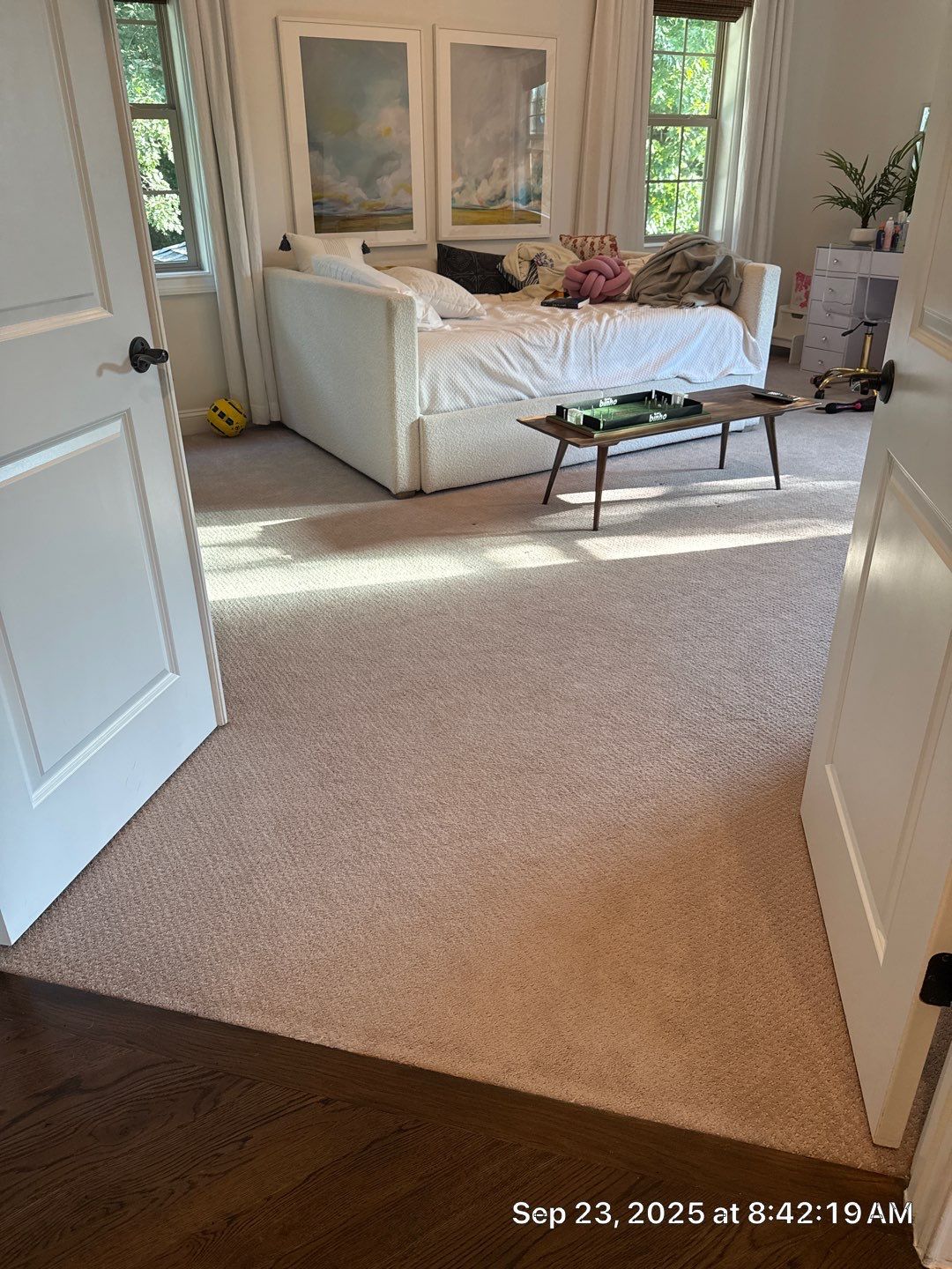 Adding hardwood floors to bedrooms by Accent Custom Floors