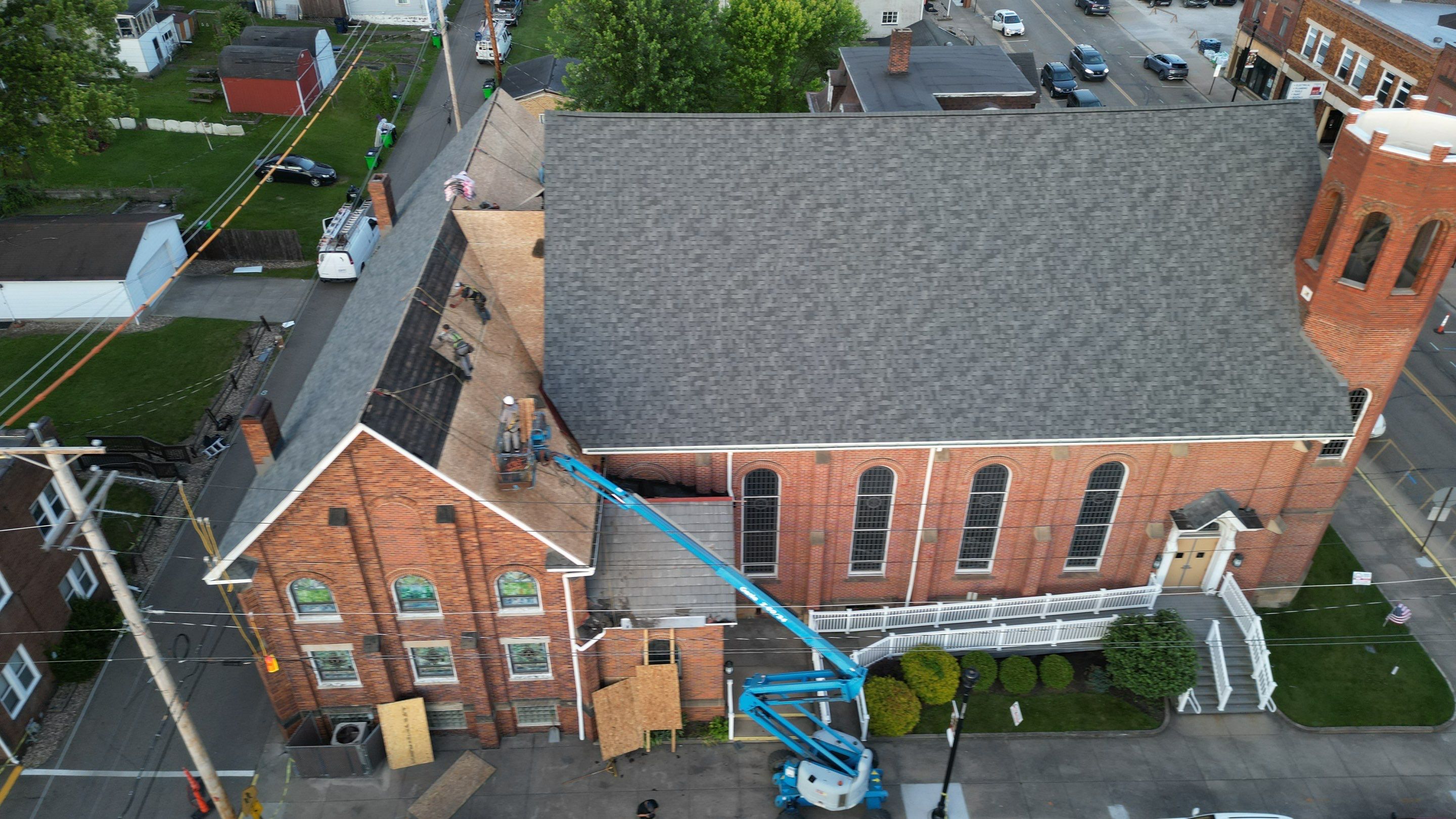 Commercial Roofing Installation using Duration Series Shingles - Estate Gray by RoofX 