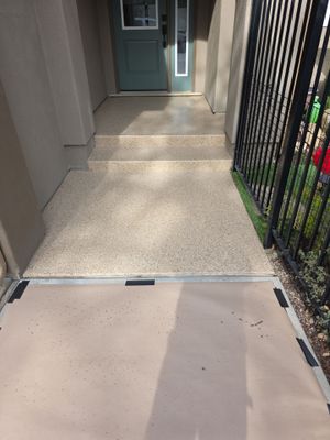 Simiron Safari Chip Concrete Coating and Front Porch Makeover in Atascadero