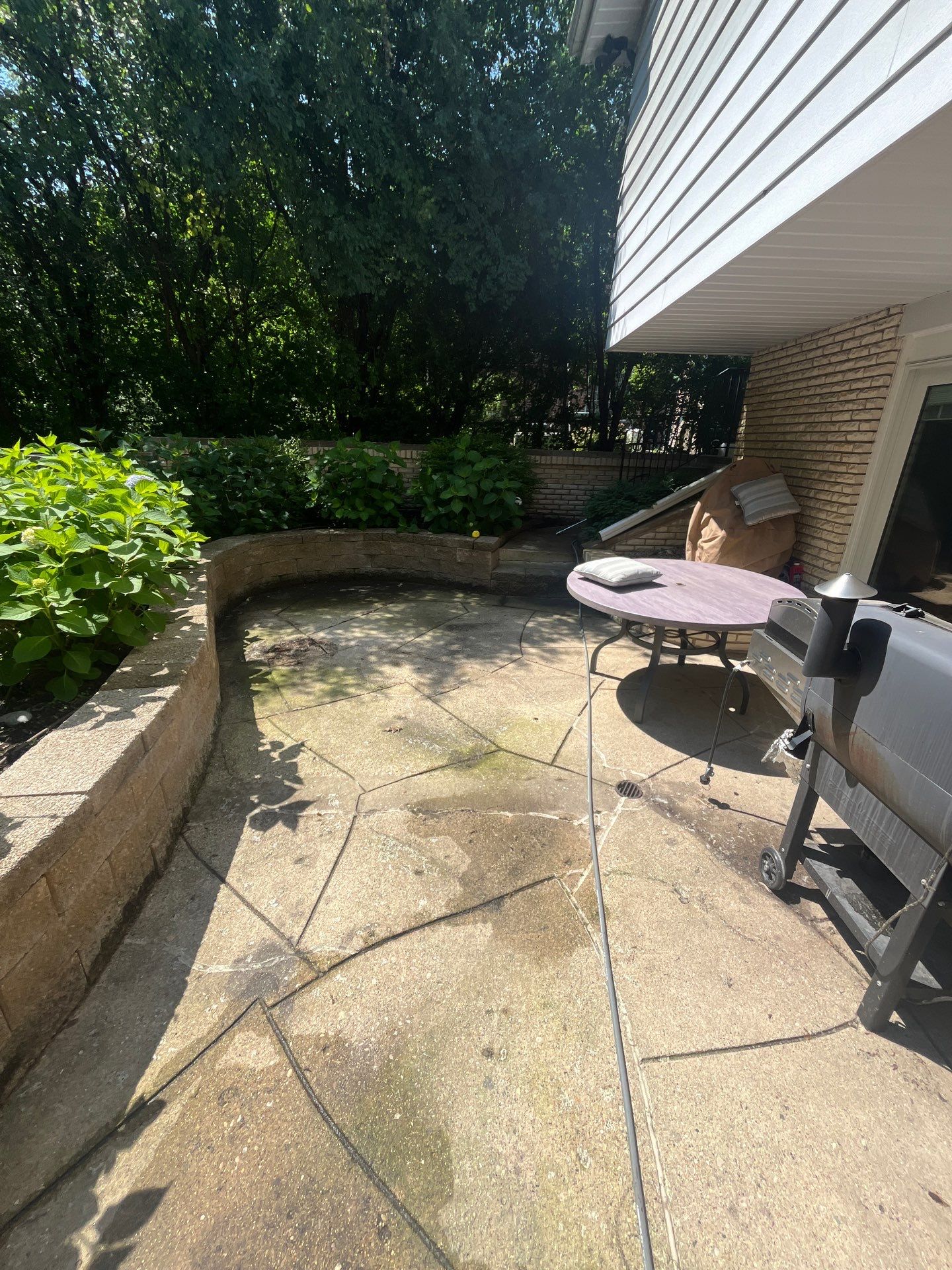 concrete power washing using Algaecide, soft wash soap by Northern Power Washing LLC.